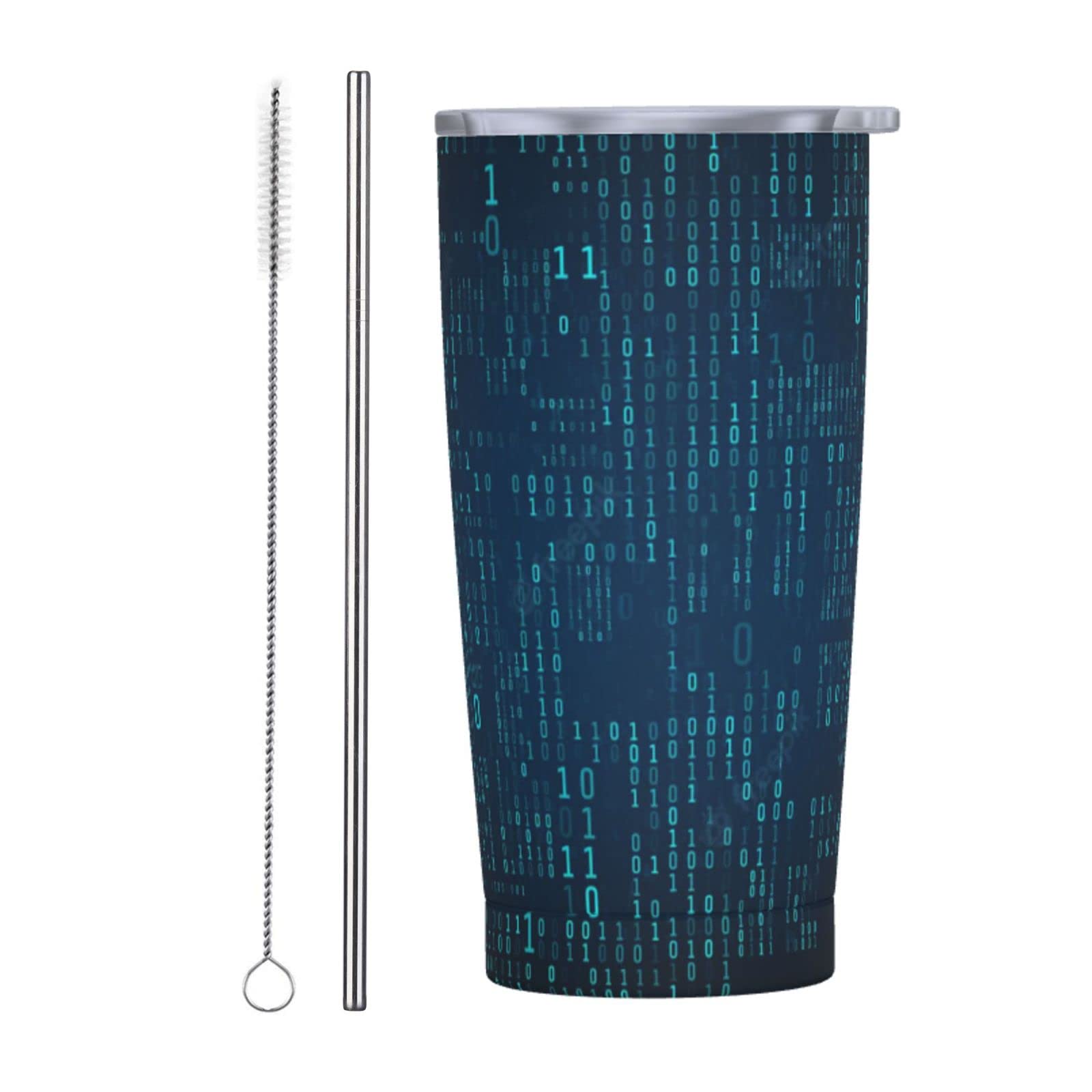 20oz Stainless Steel Vacuum Insulated Travel Tumbler with Straw Lid & Cleaning Brush - Perfect Math Teacher Appreciation Gift, Graduation Present for Educators - Ideal for Coffee, Tea & Cold Drinks at School, Office or Home