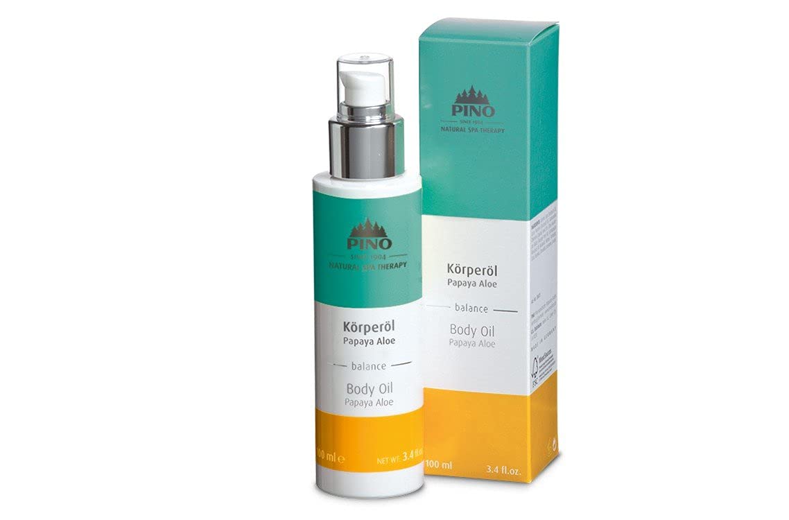 PINO Nature Spa Therapy Body Oil - Papaya & Aloe Vera Infused Moisturizing Oil for Dry Skin | Relaxing Massage & Aromatherapy | Perfect for Home Spa, Yoga, and Self-Care Rituals
