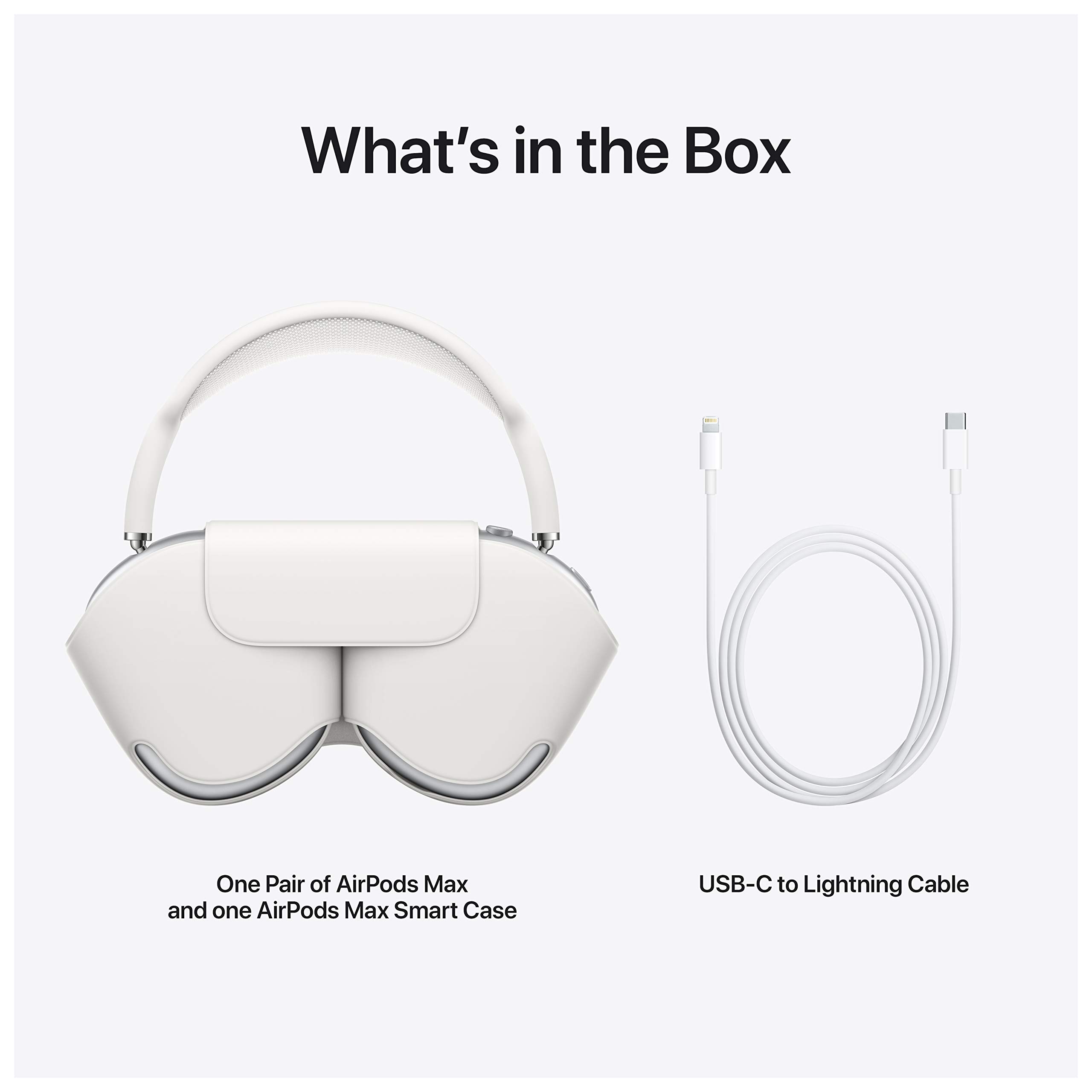 Apple AirPods Max Wireless Over-Ear Headphones with Active Noise Cancellation, Transparency Mode & Spatial Audio - Bluetooth Headphones for iPhone, iPad, Mac (Silver) | Perfect for Travel, Workouts & Home Entertainment