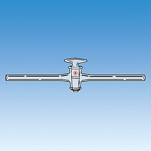 8137-10 Straight Bore Stopcock with Solid Glass Plug, 6mm Size - Lab Glassware for Chemistry Experiments & Distillation Setups