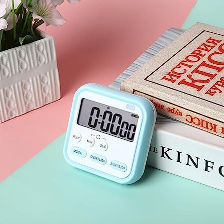SNEHANH Multi-Function Digital Alarm Clock with Timer & Stopwatch - Blue Study Timer for Students, Postgraduate Exam Preparation, Time Management Tool - Perfect for Home, Office, and Classroom Use