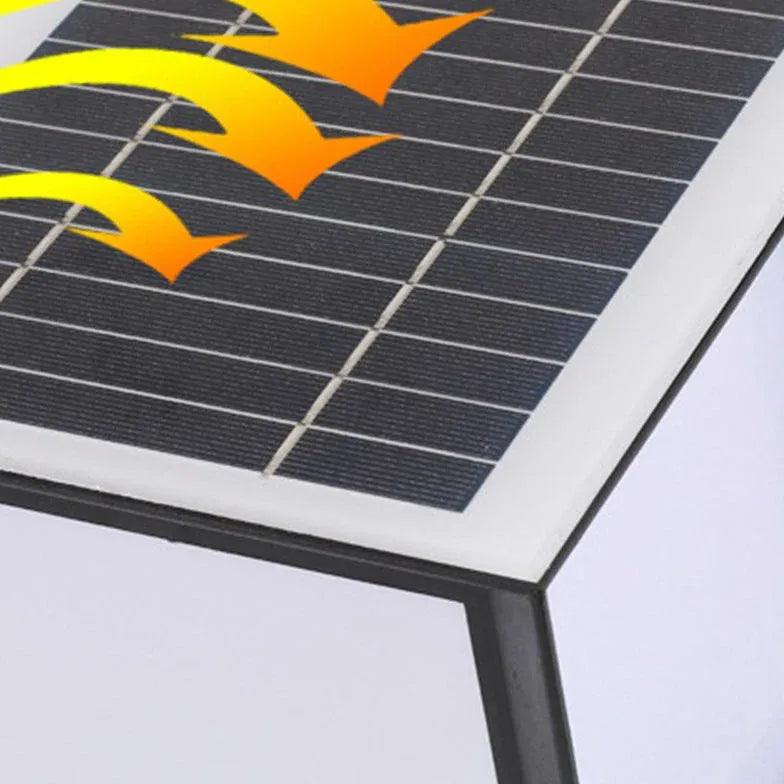 Frosted Glass Square Solar Outdoor Pillar Lights - Waterproof Garden Pathway Lighting for Patio, Yard, and Driveway Decoration