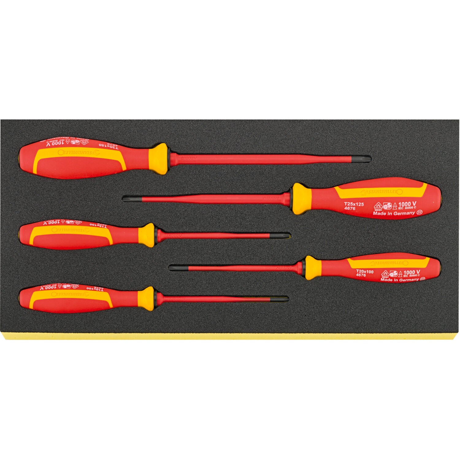 Stahlwille 96838815 VDE TORX Screwdriver Set DRALL+ - Professional Insulated Torx Screwdriver Kit for Electricians & DIY Projects