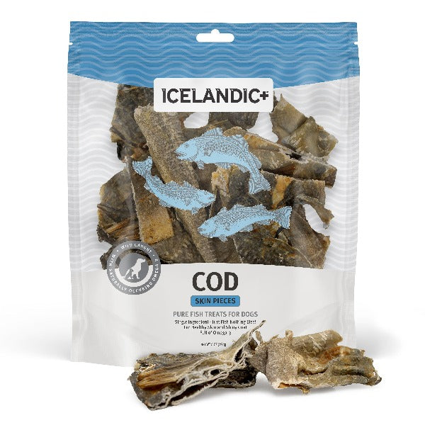 Premium Icelandic Cod Skin Dog Treats - All-Natural, High-Protein Chews for Dogs | Perfect for Training, Dental Health & Long-Lasting Enjoyment