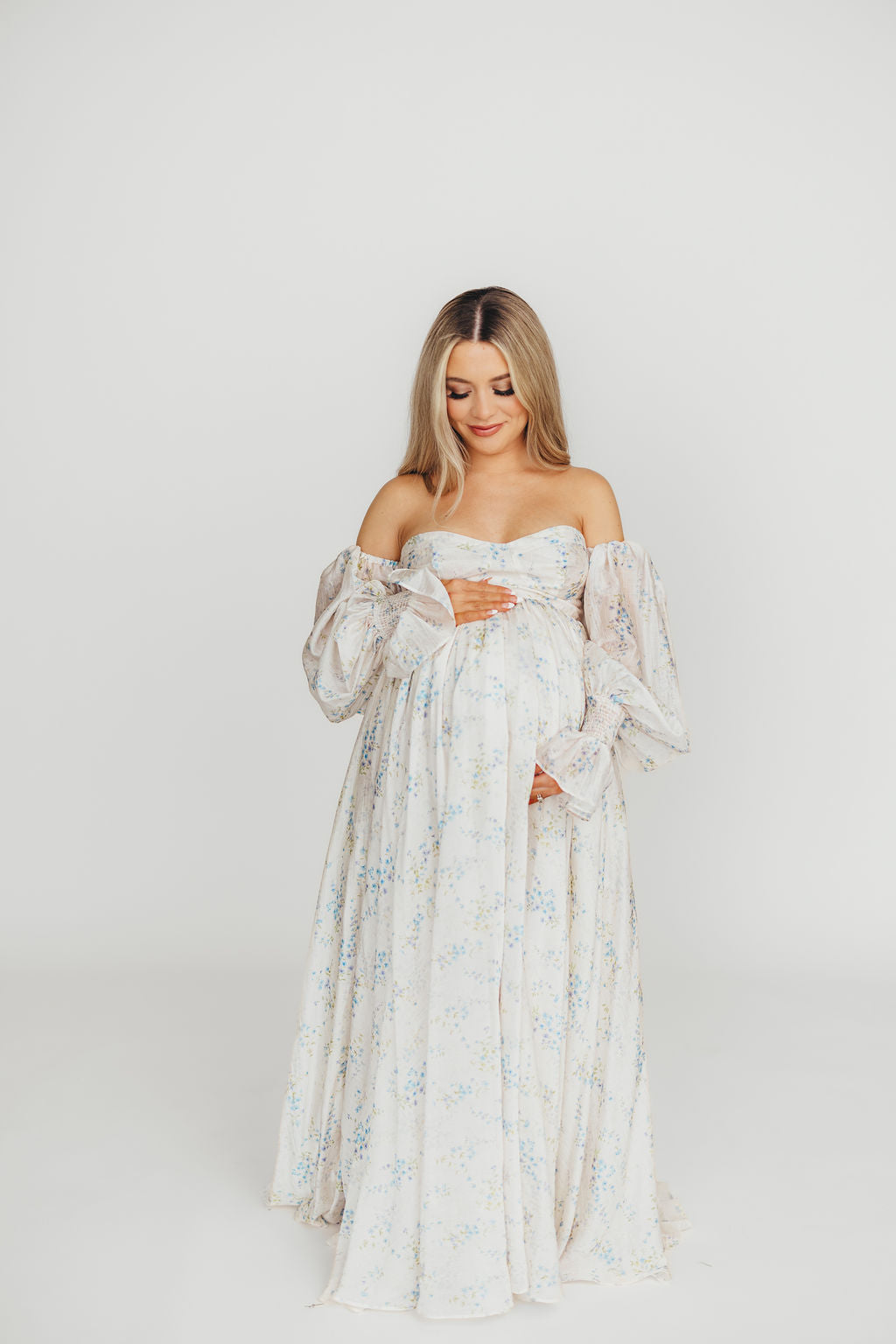 Dear Skye Floral Dress in Blue - Elegant Summer Maxi Dress with V-Neck & Flowy Skirt | Perfect for Beach Vacations, Weddings & Date Nights (Pre-Order Available)