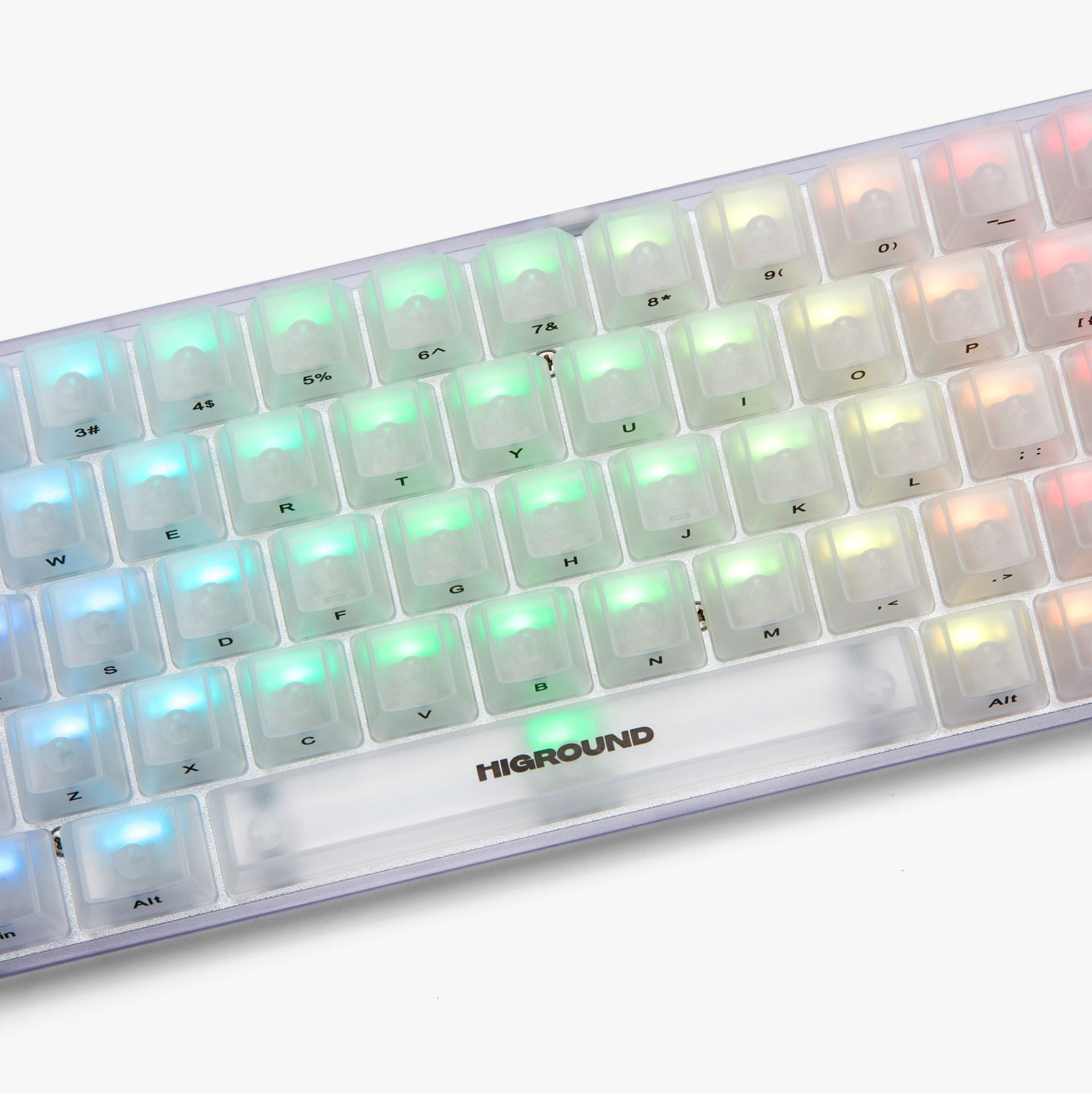 Higround Basecamp 65% Mechanical Gaming Keyboard with OPAL Silent Glacier Switches - Compact 65% Layout for PC, Mac, Gaming & Office Typing