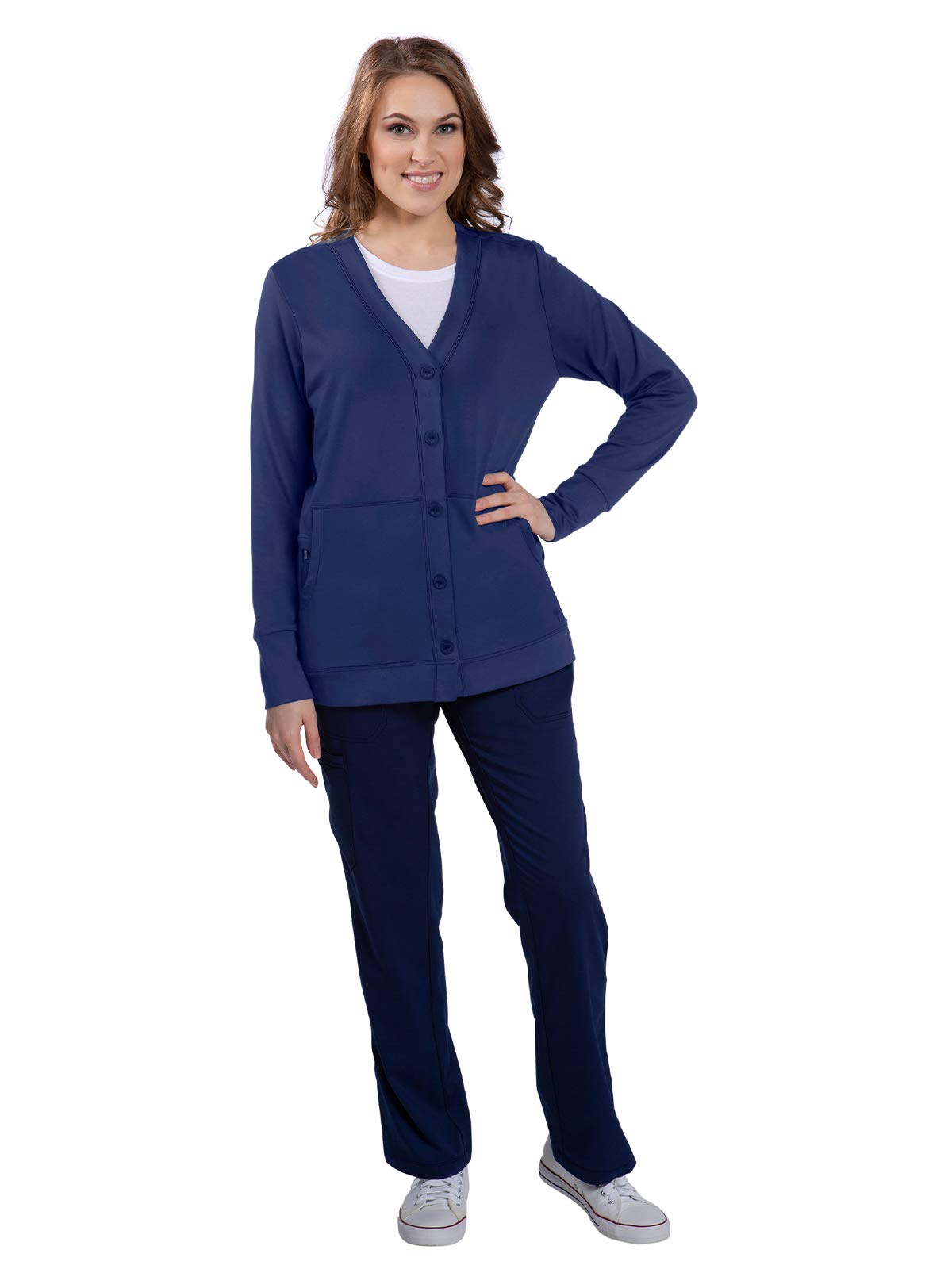 Healing Hands Women's 5077 Becca Jacket - Medical Cardigan Buttoned Scrub Jacket for Nurses & Healthcare Professionals | Comfortable Workwear for Hospitals & Clinics