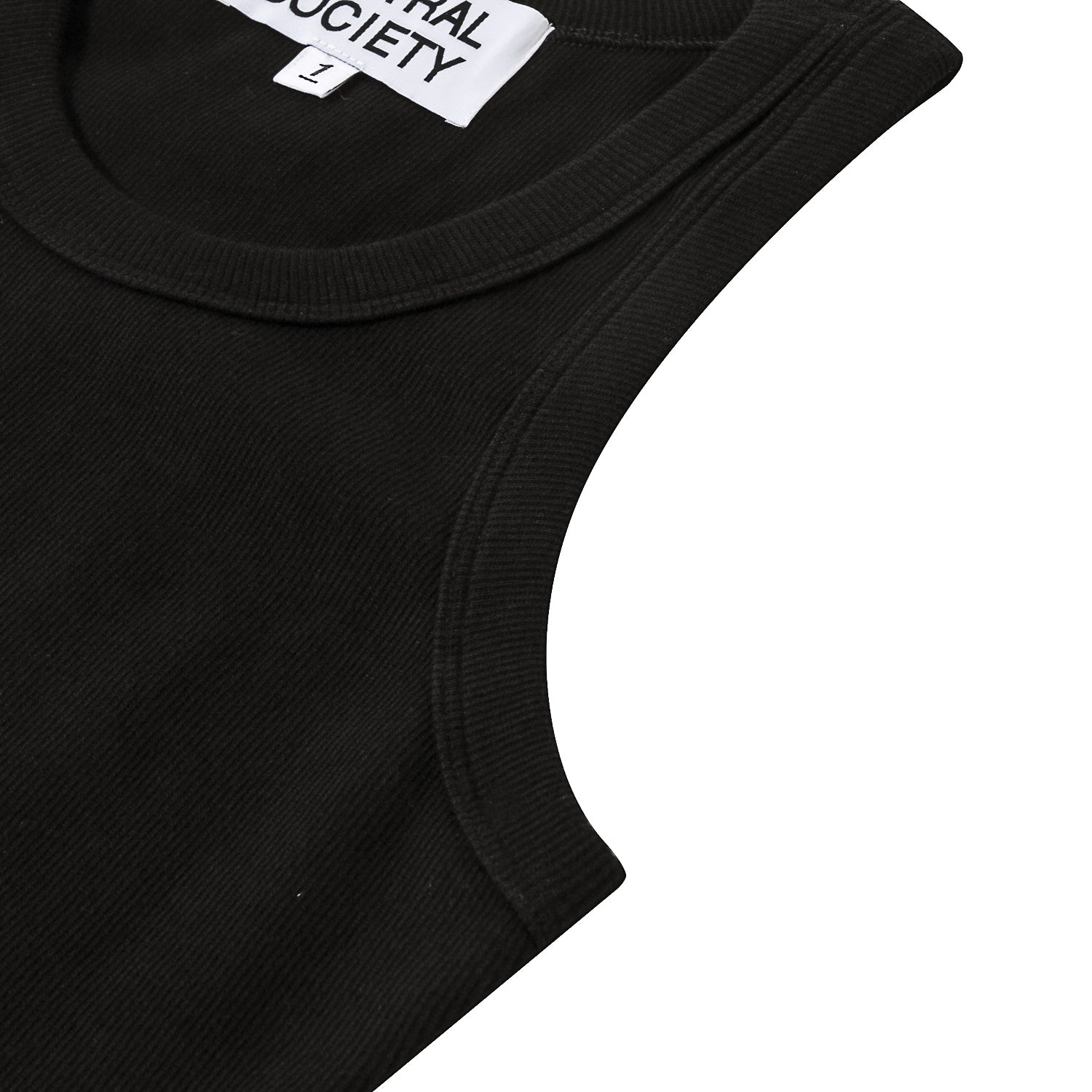 Neutral Society Ribbed Cropped Tank Top - Black | Women's Casual Summer Tops for Streetwear & Layering