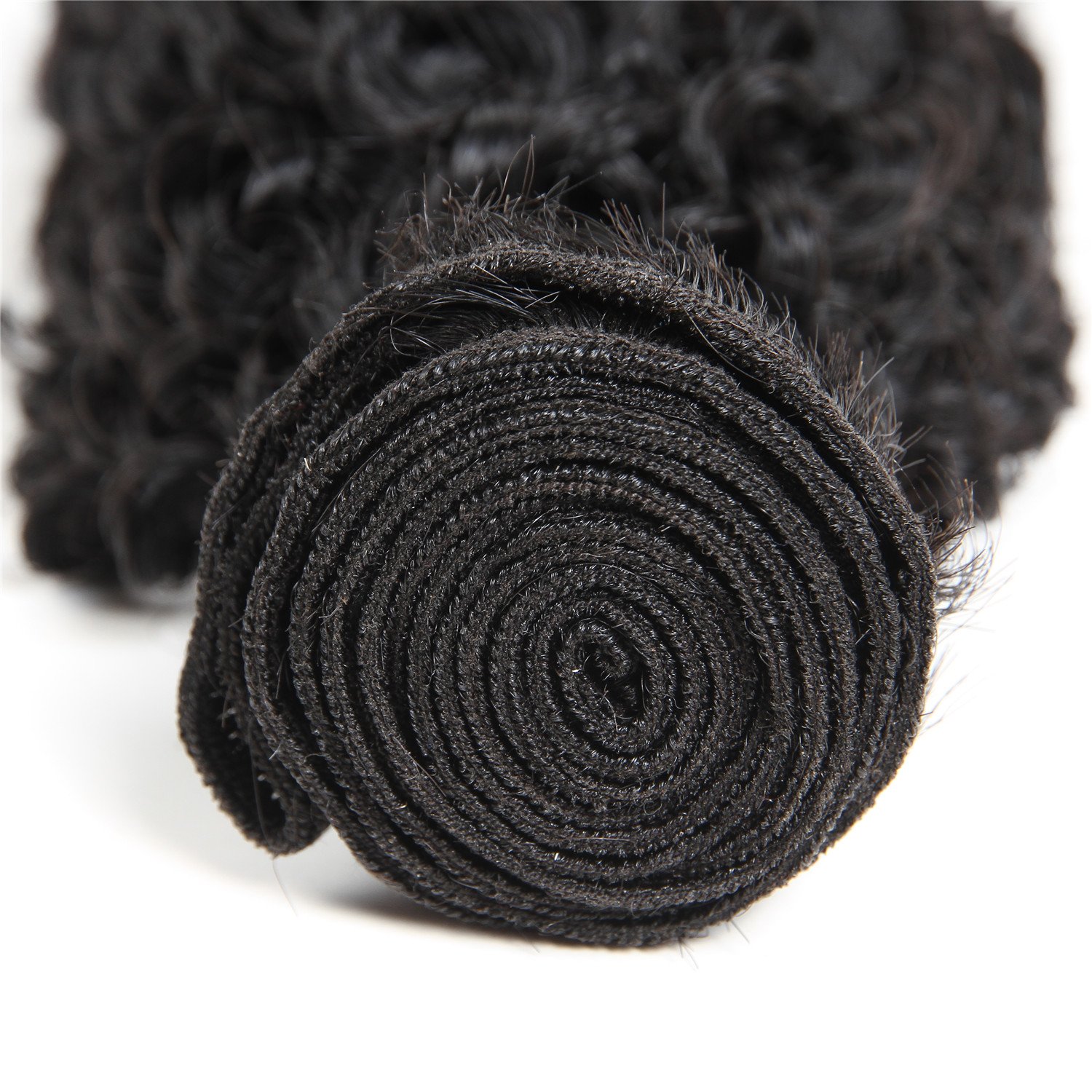 BLY 7A Mongolian Kinky Curly Human Hair Bundles 16/18/20 Inch Unprocessed Virgin Hair Weft Extensions for Black Women - Natural Color - Perfect for Protective Styles, Braids, and Weaves