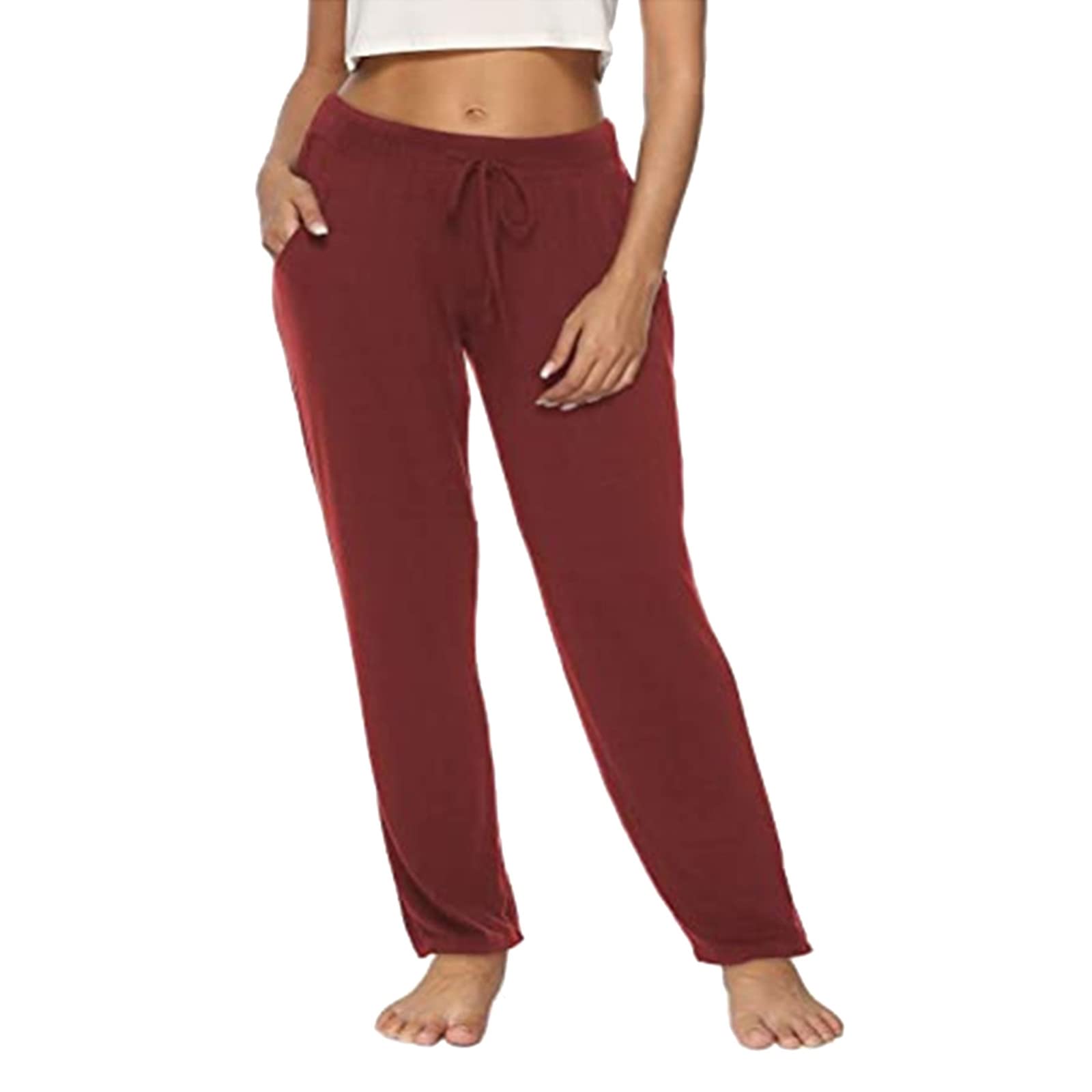 Women's Casual High Waisted Wide Leg Pants - Summer Loose Paper Bag Drawstring Trousers for Women | Perfect for Beach, Travel & Everyday Wear