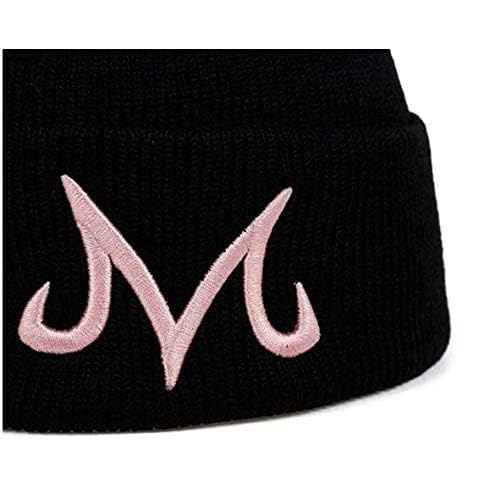 Jun New Brand Majin Buu Winter Hat - Cotton Knitted Beanie for Men & Women in Black & White - Warm Winter Accessory for Outdoor Activities, Snow Sports & Casual Wear