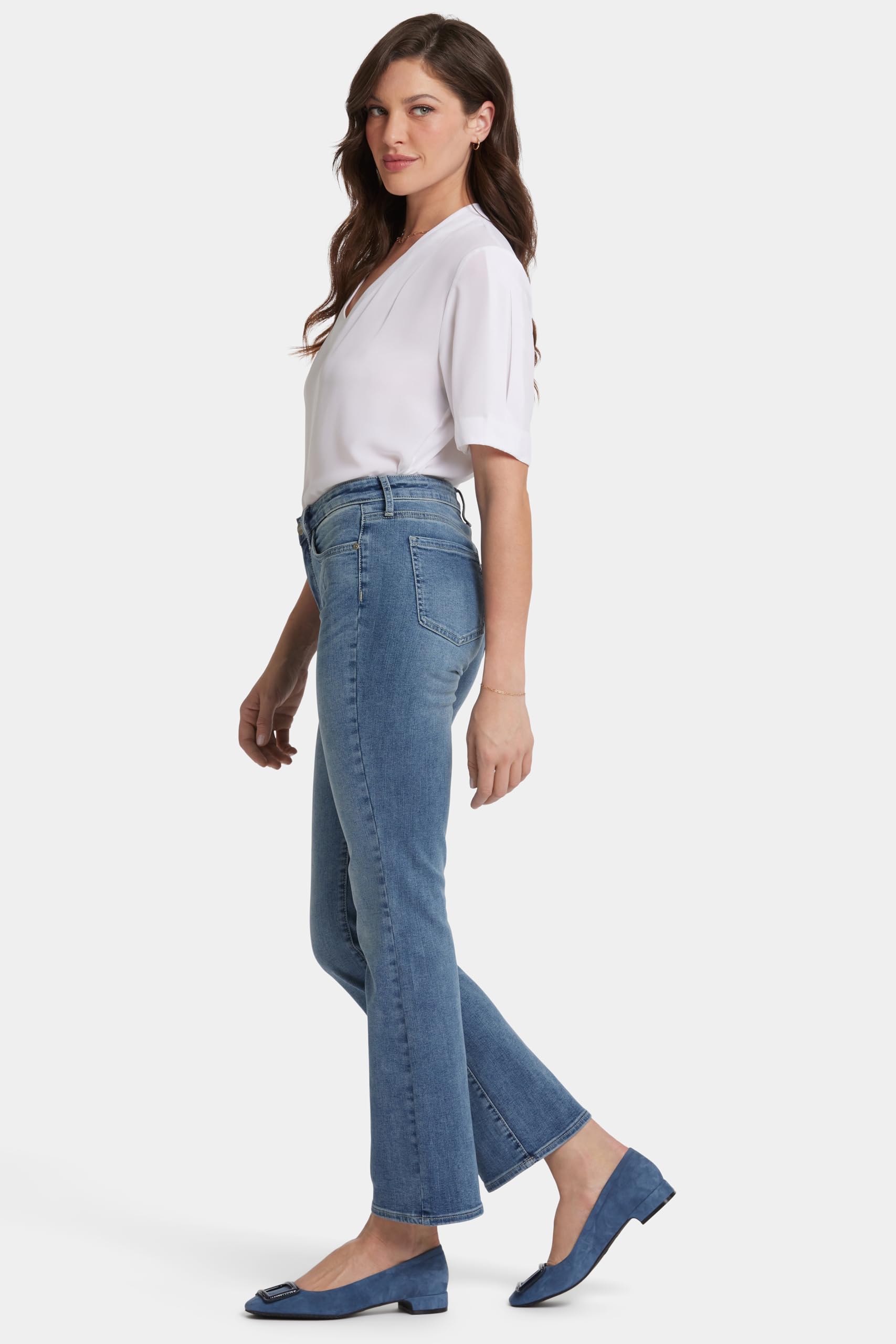 NYDJ Women's Petite Barbara Bootcut Jeans - Stretch Denim Pants for Work & Casual Wear | Comfortable Mid-Rise Jeans for Petite Women | Perfect for Office, Dating & Everyday Outfits