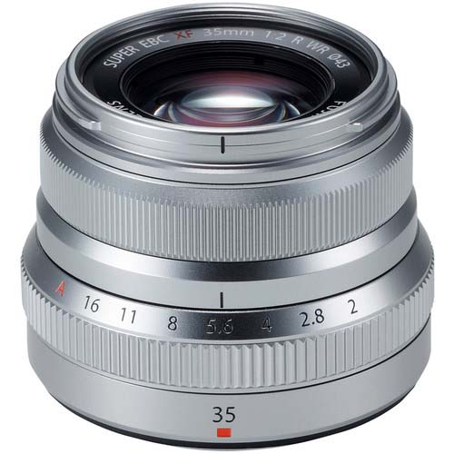 Fujifilm Fujinon XF 35mm f/2 R WR Prime Lens (Silver) - Compact Weather-Resistant Portrait & Street Photography Lens for Fujifilm X-Mount Cameras