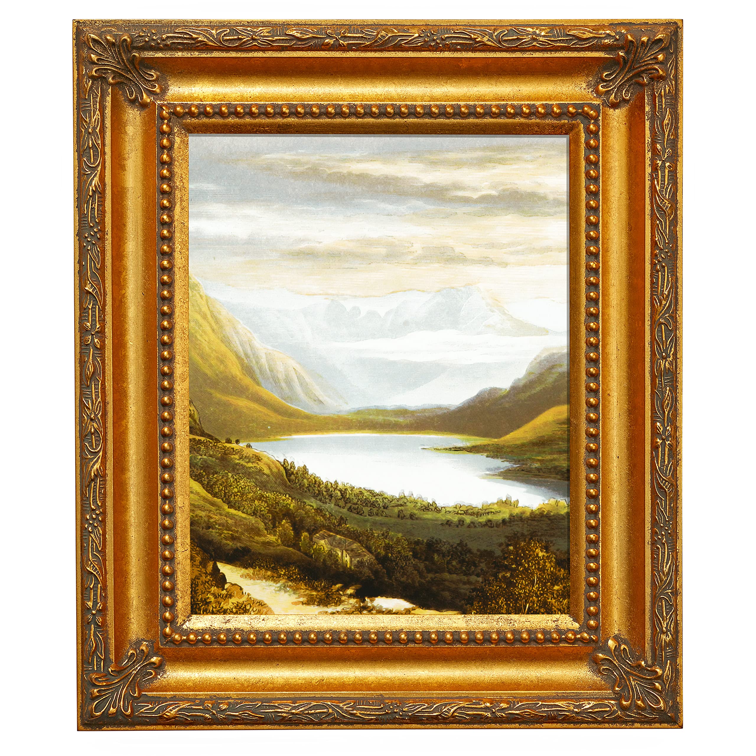 Craig Frames 8x10 Inch Gold Plein Air Wooden Picture Frame - Perfect for Wall Art, Photo Displays & Home Decor