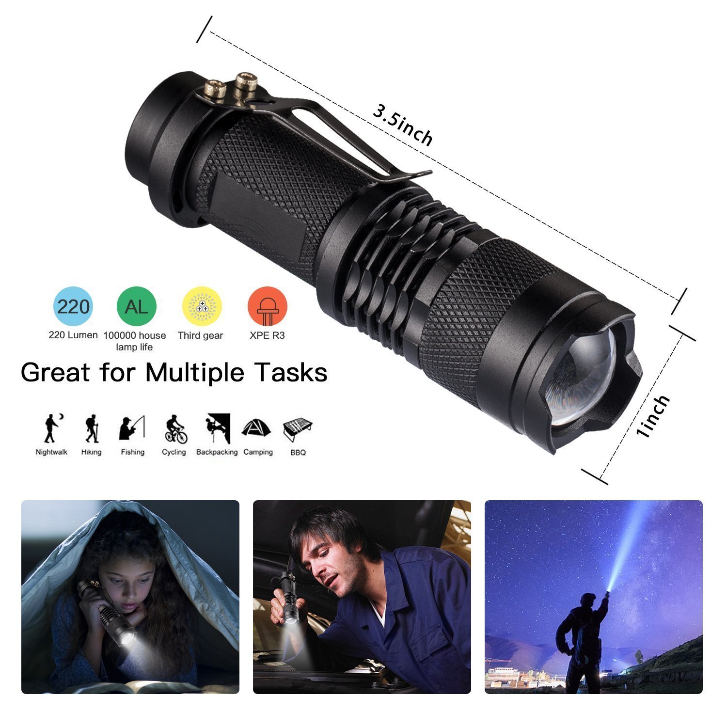 XUANLAN 13-in-1 Emergency Survival Kit - Outdoor Survival Gear with Fire Starter, Whistle, Paracord Bracelet, Multi-Tool & Water Bottle Clip | Perfect for Camping, Hiking, Backpacking & Emergency Preparedness