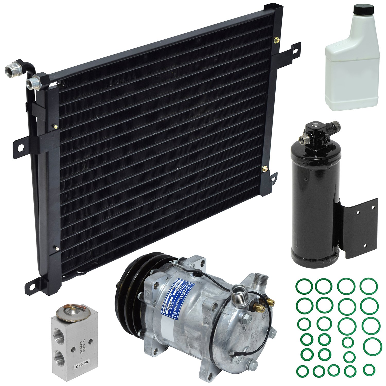 UAC KT 4648A AC Compressor and Component Kit - Replacement for Select Vehicle Models - Perfect for AC System Repair & Maintenance