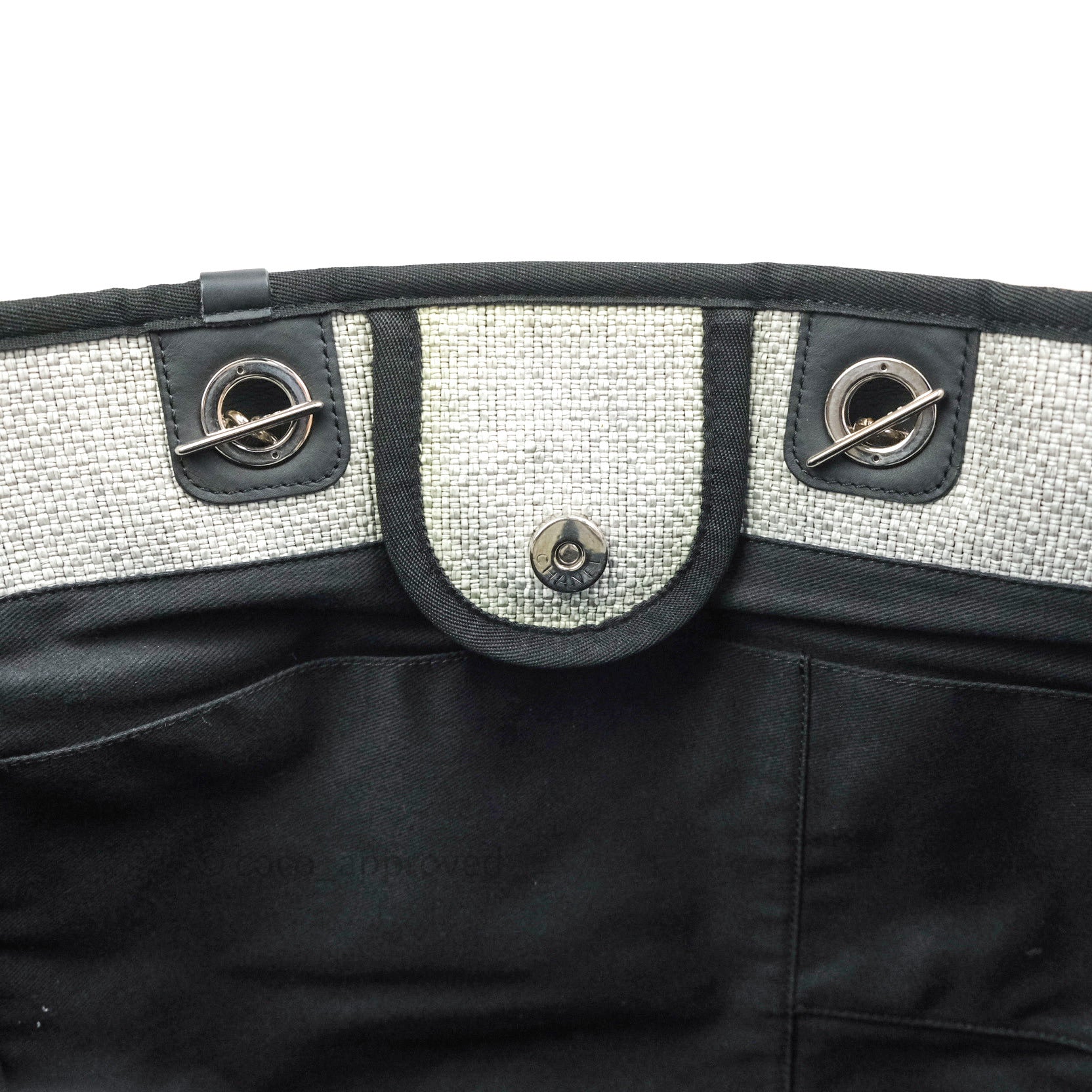 Chanel Canvas Large Deauville Tote Bag Light Grey - Luxury Designer Handbag for Women, Perfect for Travel, Work & Everyday Use