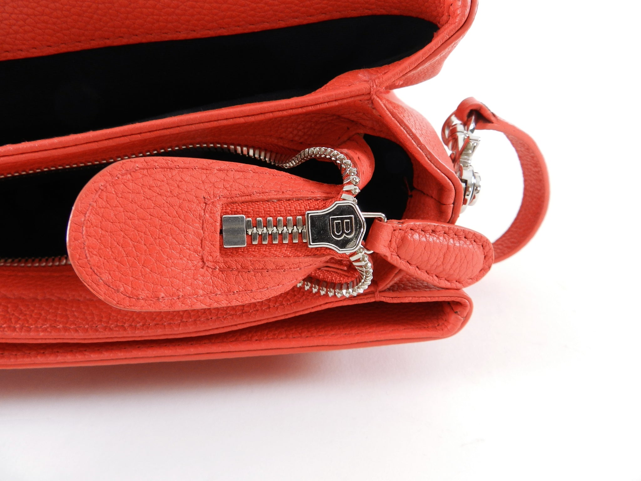 Balenciaga Le Dix Hot Coral Soft Courier Leather Crossbody Bag for Women | Stylish Shoulder Purse for Daily Use, Travel & Night Out