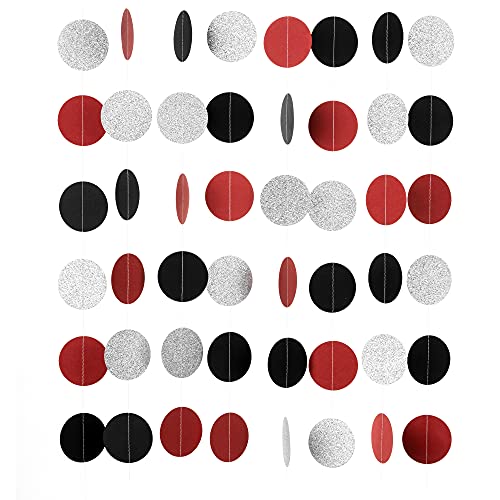 Red, Black, Silver Glitter