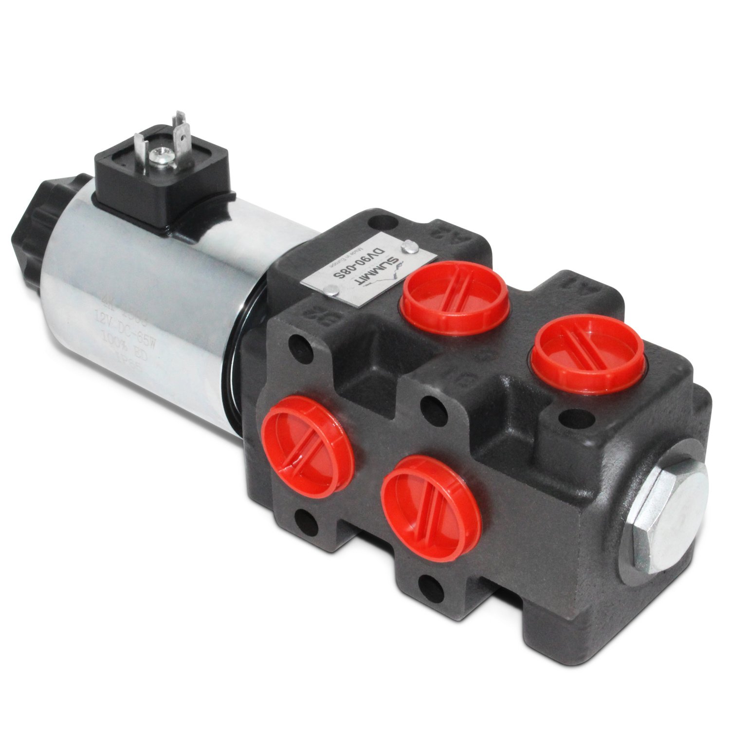 Summit Hydraulics Hydraulic Multiplier Diverter Solenoid Selector Valve with Rocker Switch - 24 GPM Flow Rate | Ideal for Tractor, Excavator & Heavy Equipment Hydraulic Systems