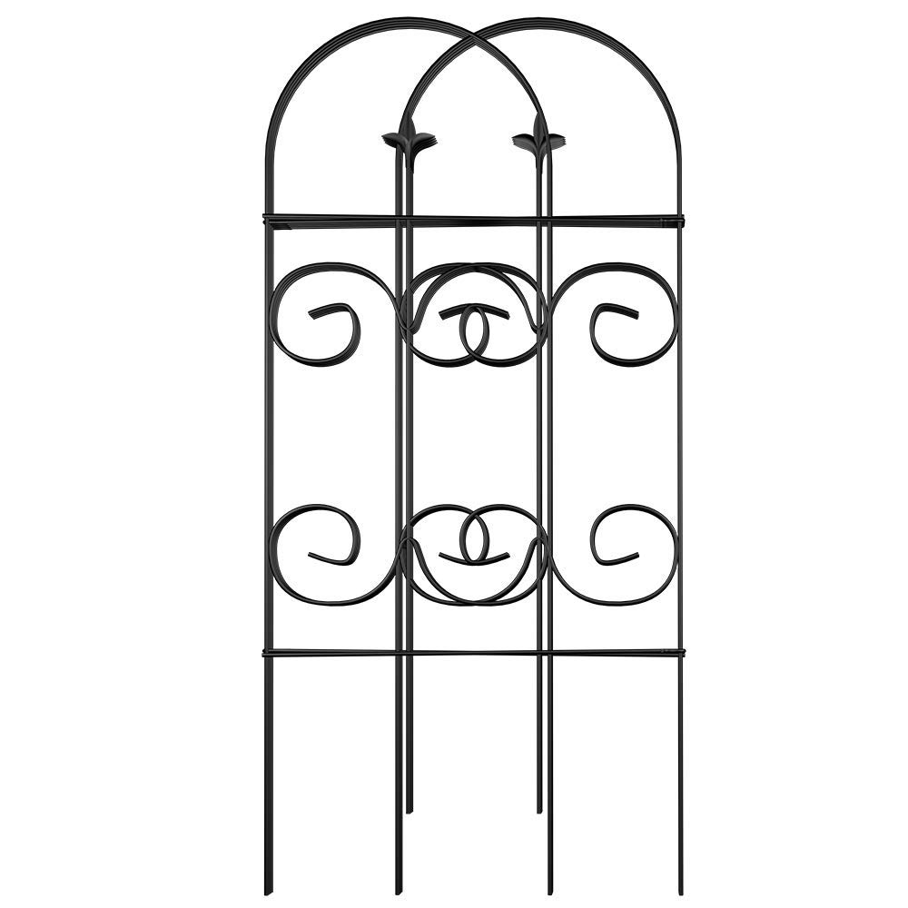 AMAGABELI Decorative Garden Fence for Dogs - 24 Inch Tall x 10 Feet Long, Outdoor Pet Barrier for Yard, Lawn & Flower Beds - Rustproof Metal Wire Fence Panel for Small Animals & Garden Protection