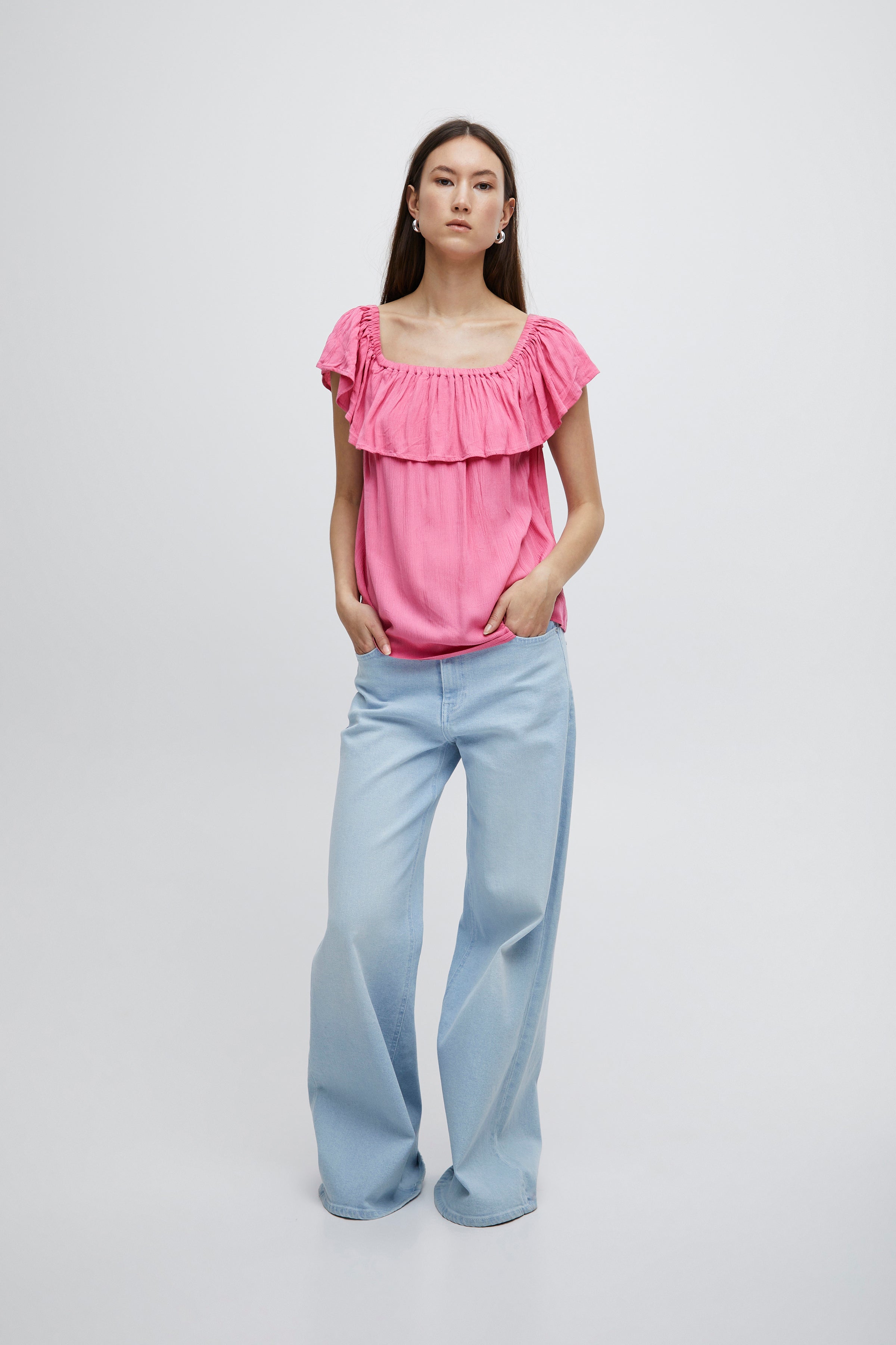 Marrakech Top in Pink - Stylish Women's Blouse for Casual Wear & Summer Outfits