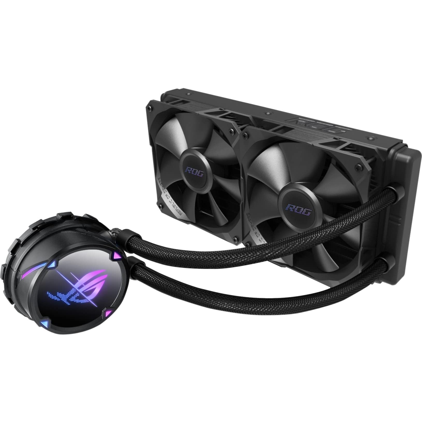 ASUS ROG Strix LC II 240 AIO Liquid CPU Cooler - 240mm Radiator with Dual 120mm PWM Fans - Compatible with Intel LGA1700/115x/2066 & AMD AM4/TR4 - Perfect for Gaming PCs, Workstations, and High-Performance Cooling Solutions