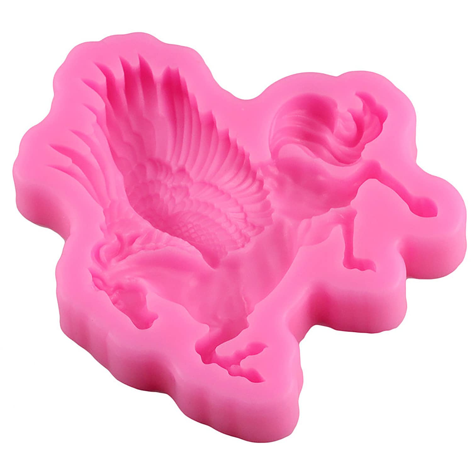 3D Pegasus Fly Trojan Horse Silicone Mold - DIY Fondant, Chocolate, Candy, Lollipop, Ice Cube, Soap, Resin Molds for Cake Decorating, Birthday Parties & Craft Projects | Perfect for Bakers, Candy Makers & DIY Enthusiasts