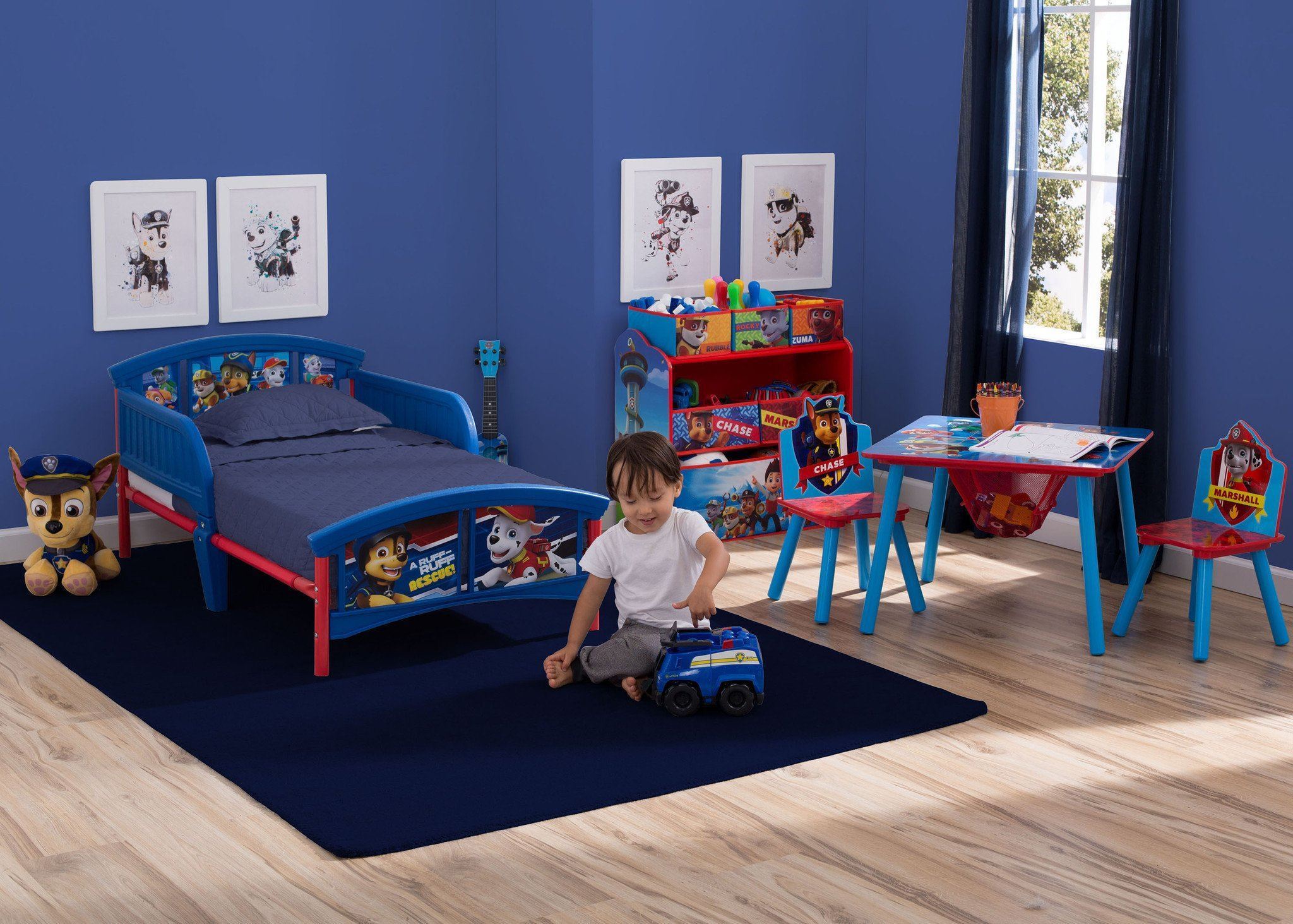 PAW Patrol Kids Table and Chair Set with Storage - Durable Children's Furniture for Playroom, Learning, and Arts & Crafts Activities