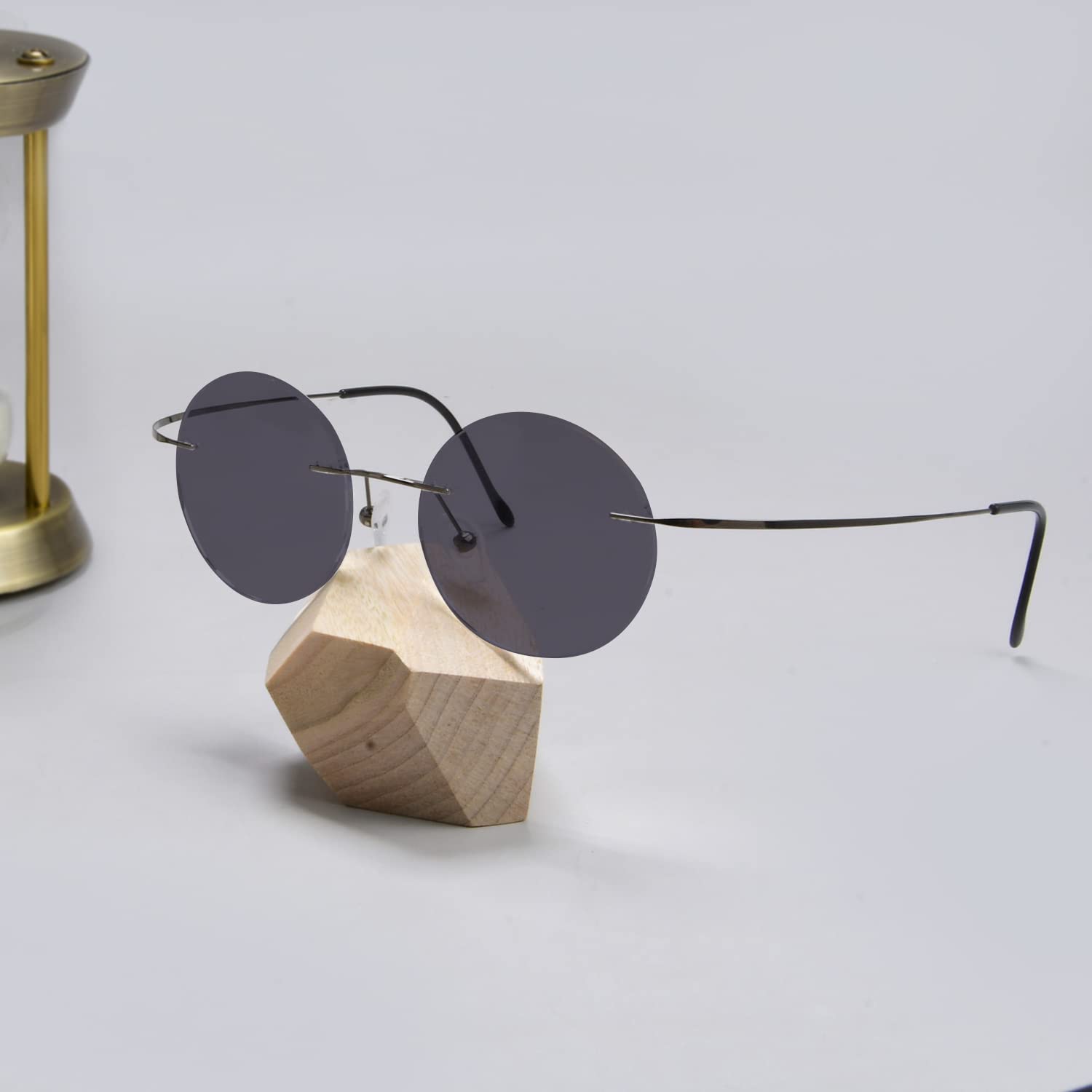 Titanium Rimless Round Reading Glasses for Men - Lightweight & Durable Eyewear - Perfect for Reading, Computer Use & Daily Wear