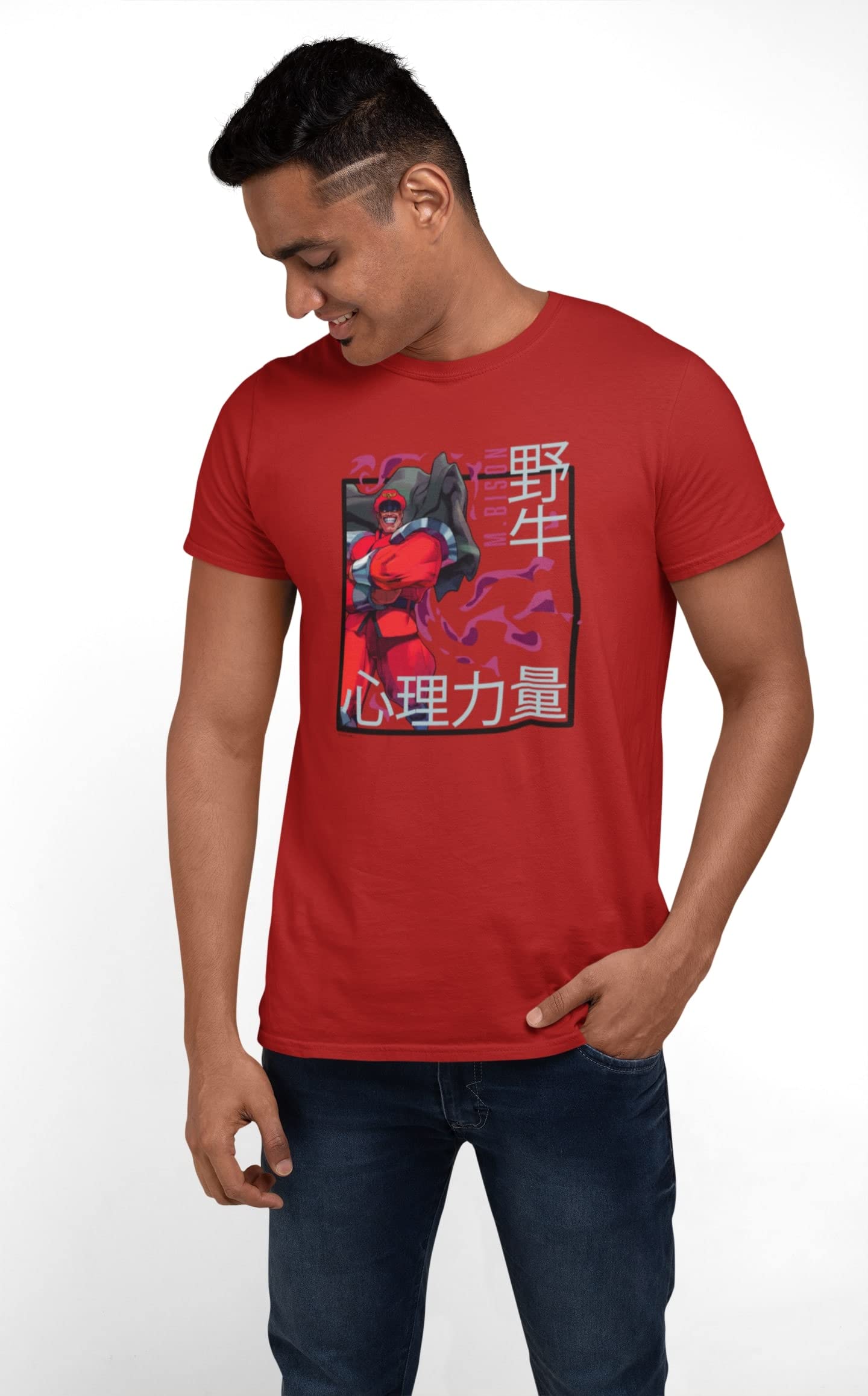 Street Fighter M. Bison Graphic T-Shirt - Vintage Gaming Tee for Men - Perfect for Cosplay, Conventions & Casual Wear