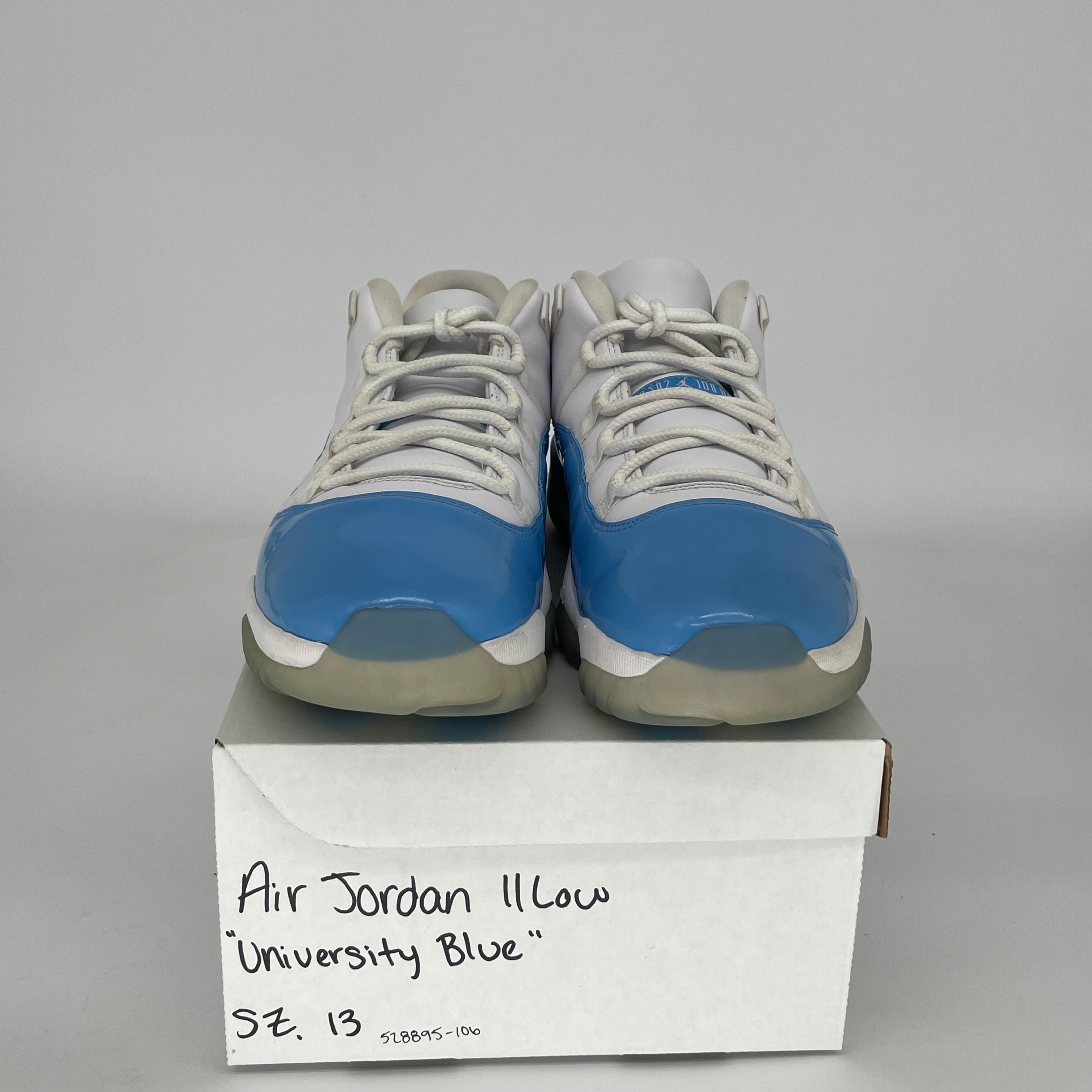 AIR JORDAN 11 LOW UNIVERSITY BLUE Men's Basketball Shoes - Size 13 (528895-106) | Retro Sneakers for Casual Wear & Street Style