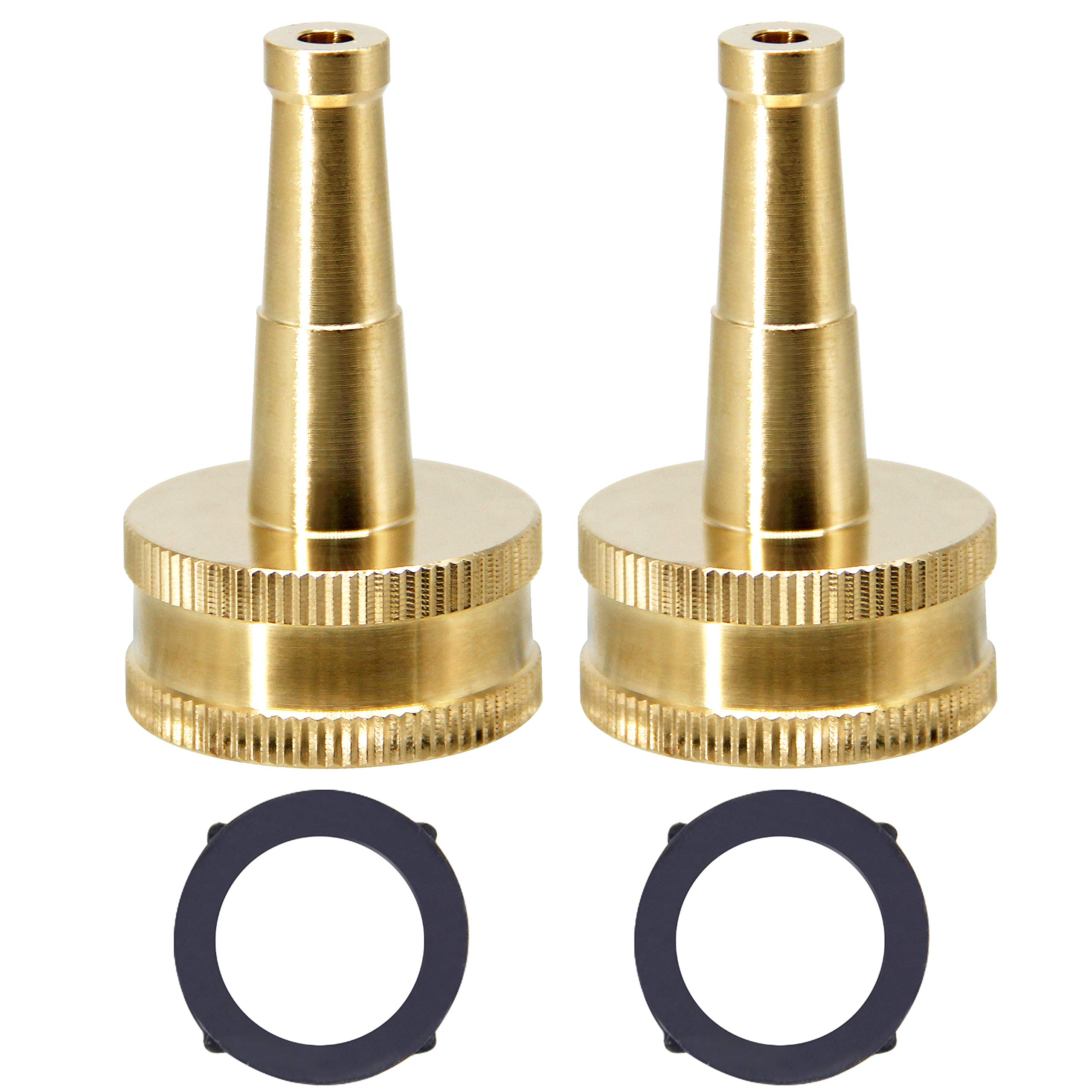Twinkle Star 2 Pack Brass High Pressure Hose Nozzle - Heavy Duty Water Spray Nozzle with Jet Sweeper Function for Garden, Car Washing & Outdoor Cleaning (Model: TWIS3431)