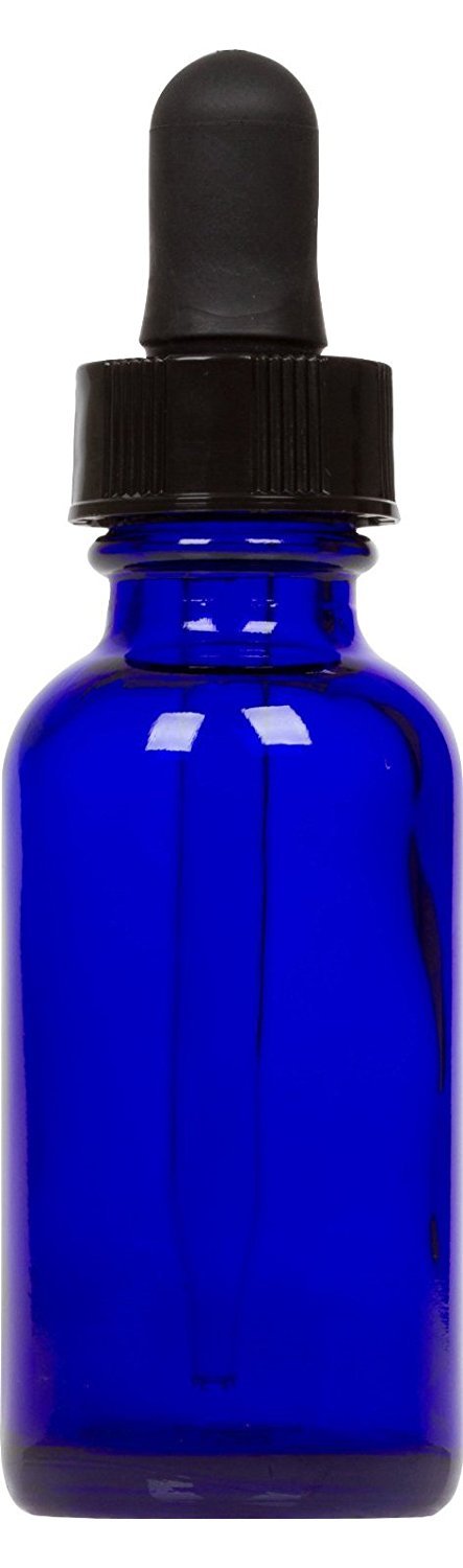 Premium Cobalt Blue Glass Bottles with Dropper (1 oz, 3-Pack) - Essential Oil Bottles, Perfume Containers & Cologne Storage - Includes Blank Labels - Perfect for DIY Aromatherapy, Travel & Gift Packaging