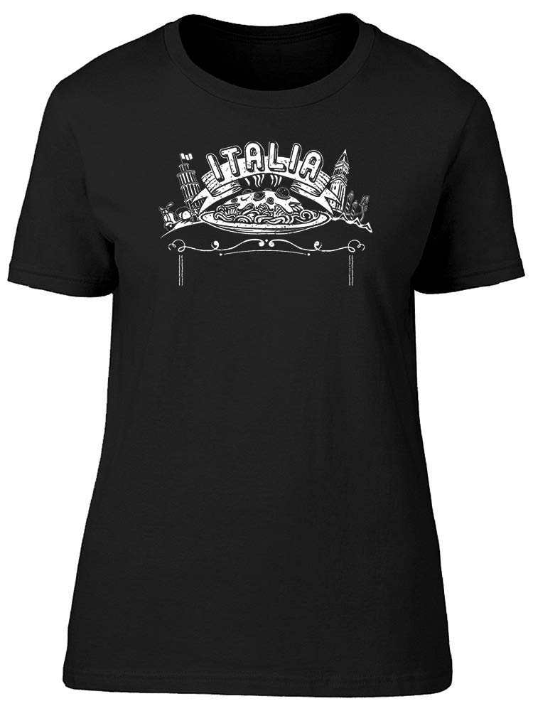 Smartprints Italia Ribbon & Food Graphic T-Shirt for Men - Casual Cotton Tee for Everyday Wear, Street Style & Gifts