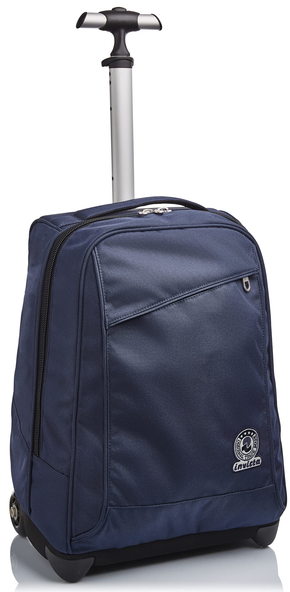 **Invicta Eco-Friendly 2-in-1 Trolley & Backpack - Blue Benin Material - Perfect for Travel, Commuting & Outdoor Adventures**