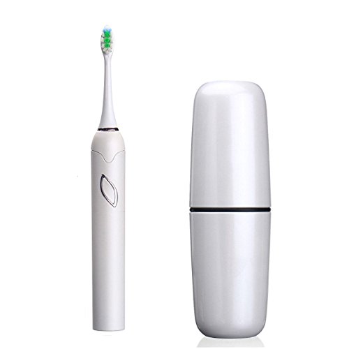 Rechargeable Electric Toothbrush with 2 Replacement Heads & Timer - 5 Vertical Brushing Modes for Deep Cleaning - Perfect for Travel, Home & Oral Care Routine