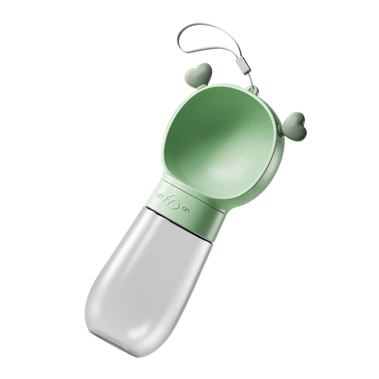 Enakshi 350ml Portable Dog Water Bottle with Bowl - Leak-Proof Travel Water Dispenser for Dogs, Green | Pet Supplies for Hiking, Walking & Outdoor Adventures