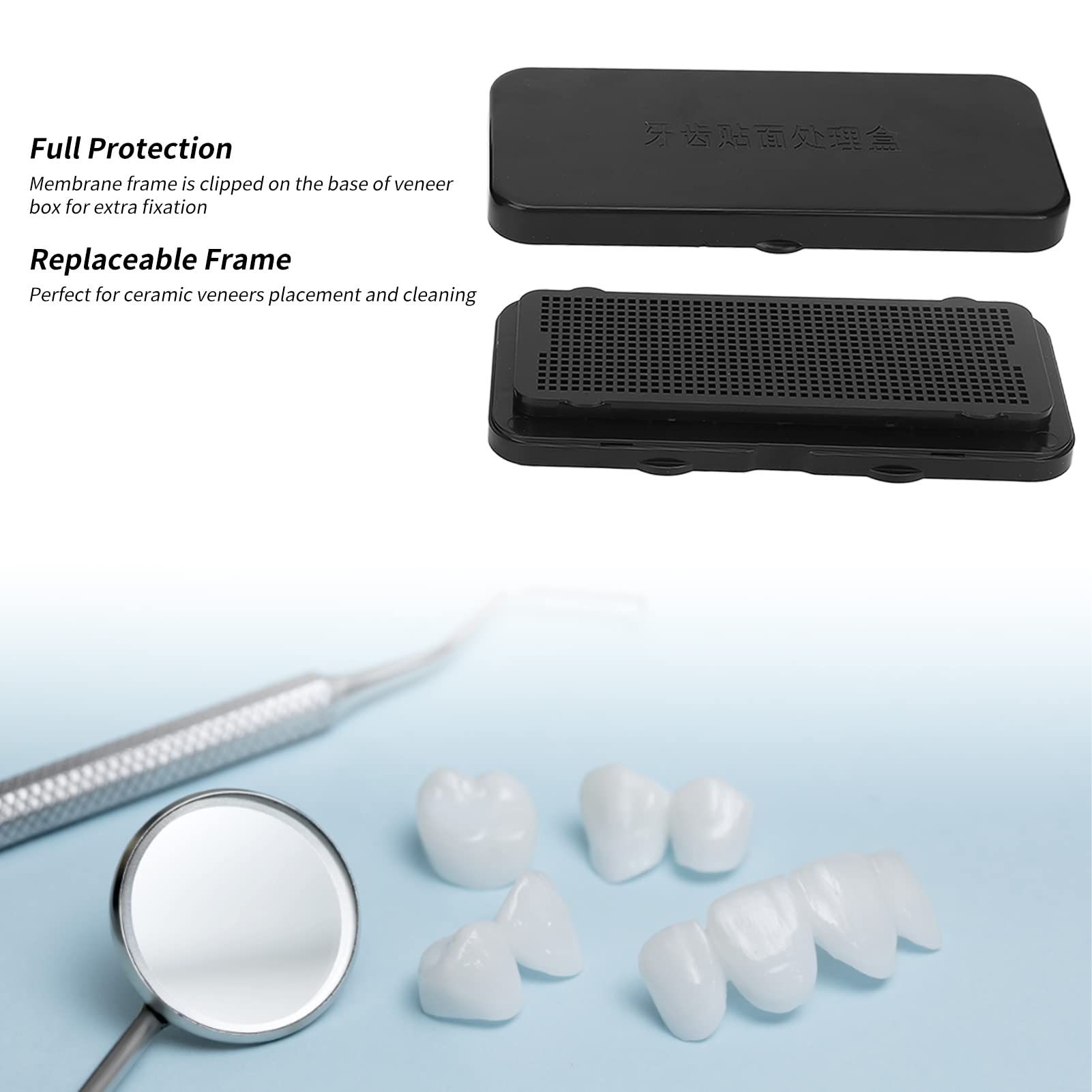 Professional Ceramic Veneers Storage Box - Denture Organizer for Veneer Pretreatment, Cleaning & Arrangement | Perfect for Dental Clinics, Travel & Home Use