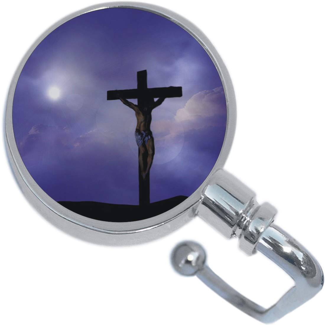 NewCharms Jesus On The Cross Purse Hanger - Religious Jewelry for Handbags & Purses - Perfect for Church, Daily Use & Gift Giving