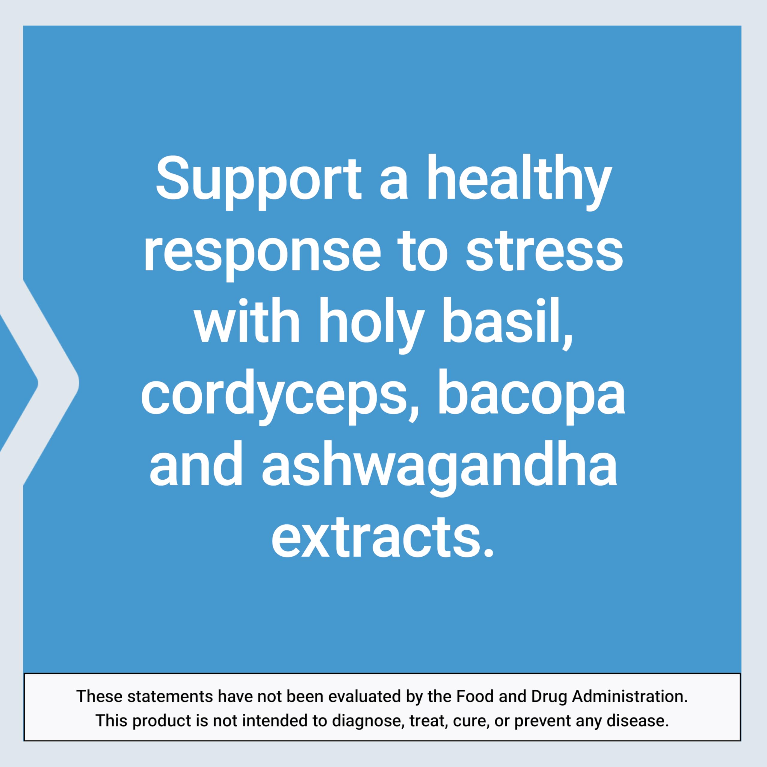 Life Extension Adrenal Energy Formula - Stress Relief Supplement with Holy Basil, Cordyceps, Bacopa & Ashwagandha | Gluten Free, Non-GMO, Vegetarian | 60 Capsules | Boost Energy & Combat Fatigue for Busy Professionals