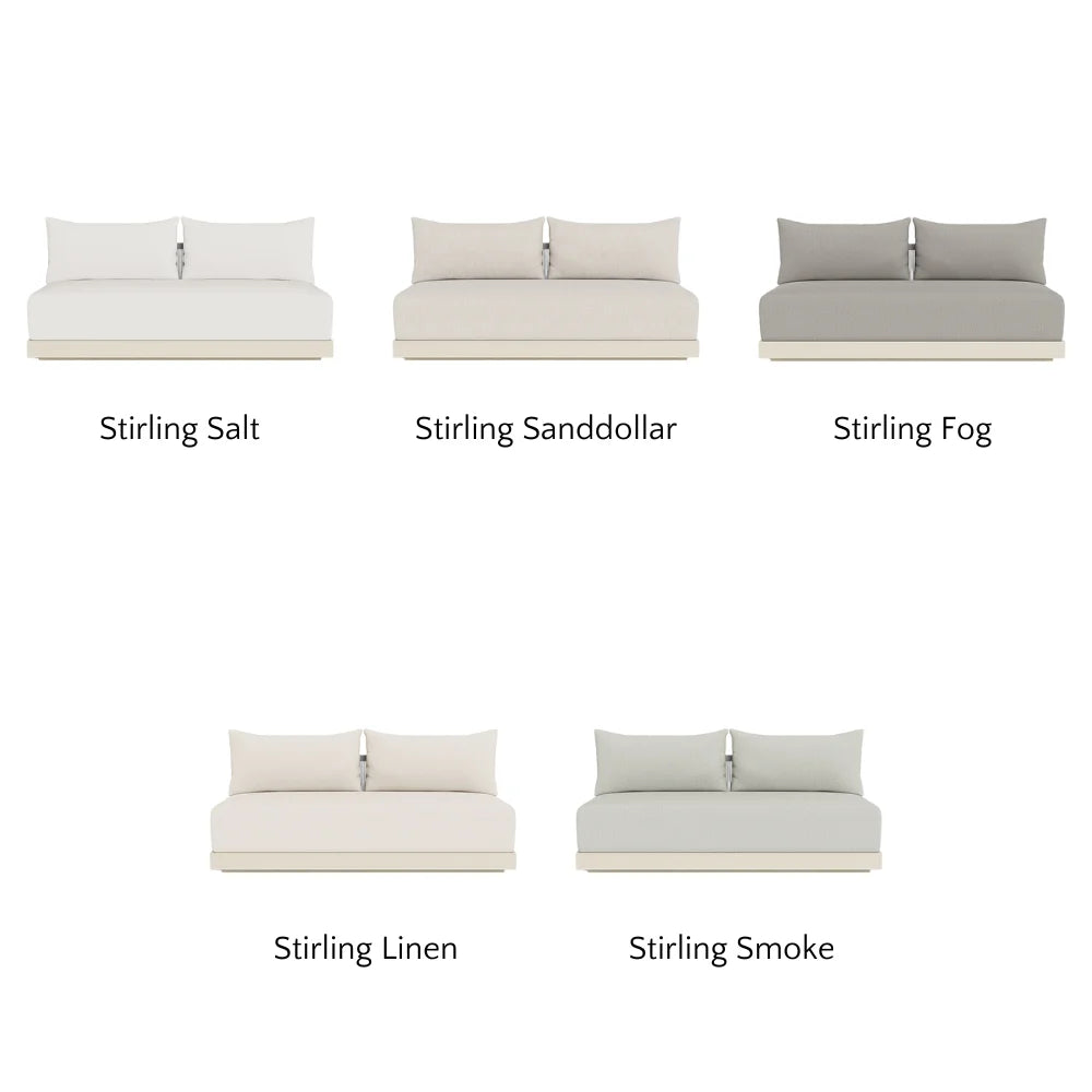 Antigua Outdoor 2-Seat Armless Patio Sofa - Perfect for Poolside, Garden, and Backyard Relaxation