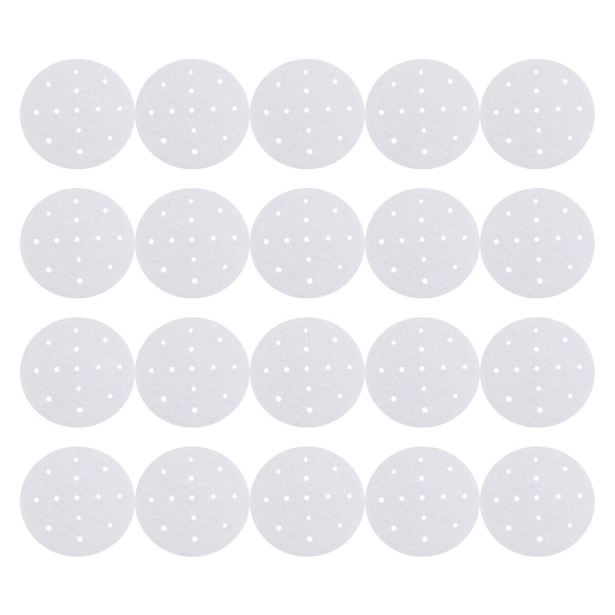 Yardwe 200pcs Premium Perforated Parchment Paper Sheets - Non-Stick Air Fryer Liners & Bamboo Steamer Liners for Baking, Cooking (18cm) | Perfect for Air Fryers, Steaming, Baking & Healthy Meal Prep