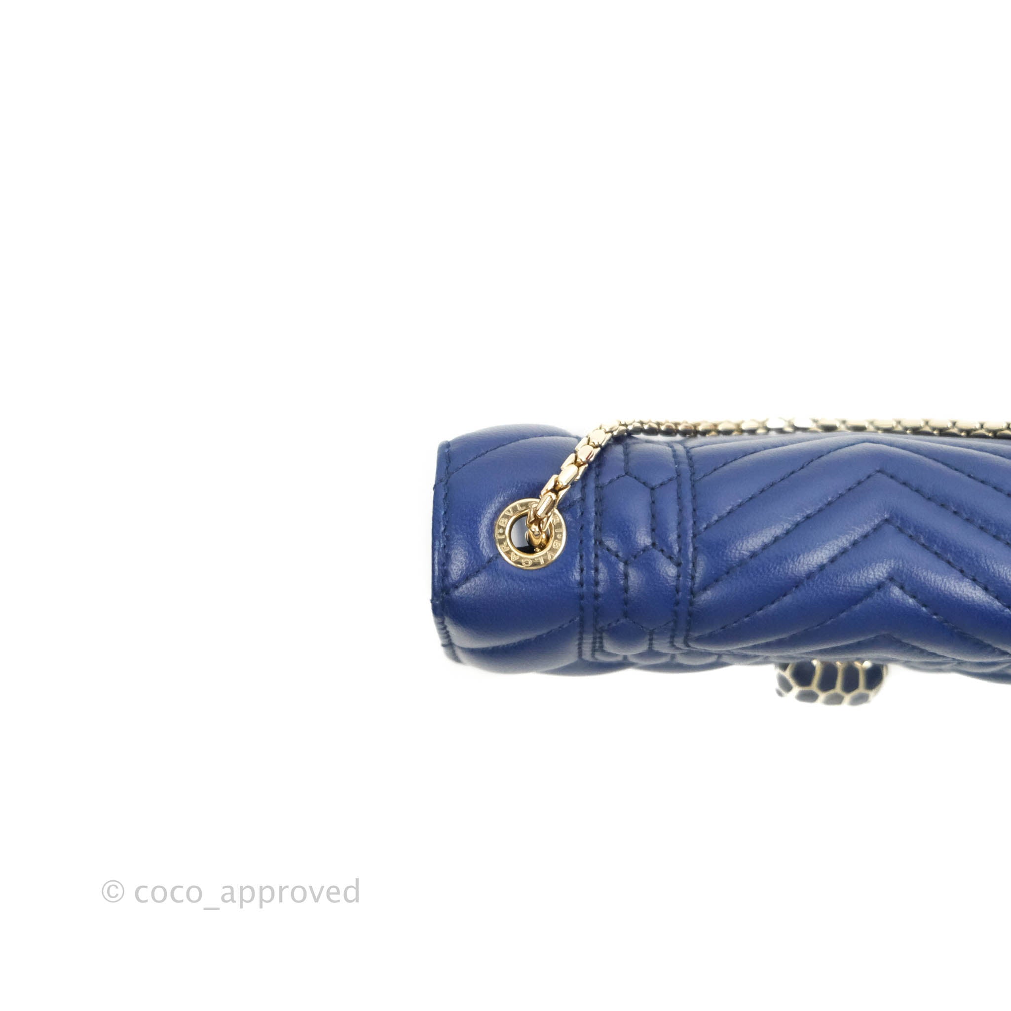 Bvlgari Small Quilted Scaglie Serpenti Forever Shoulder Bag in Blue | Luxury Designer Crossbody Purse for Women | Perfect for Evening Parties, Date Nights & Special Occasions