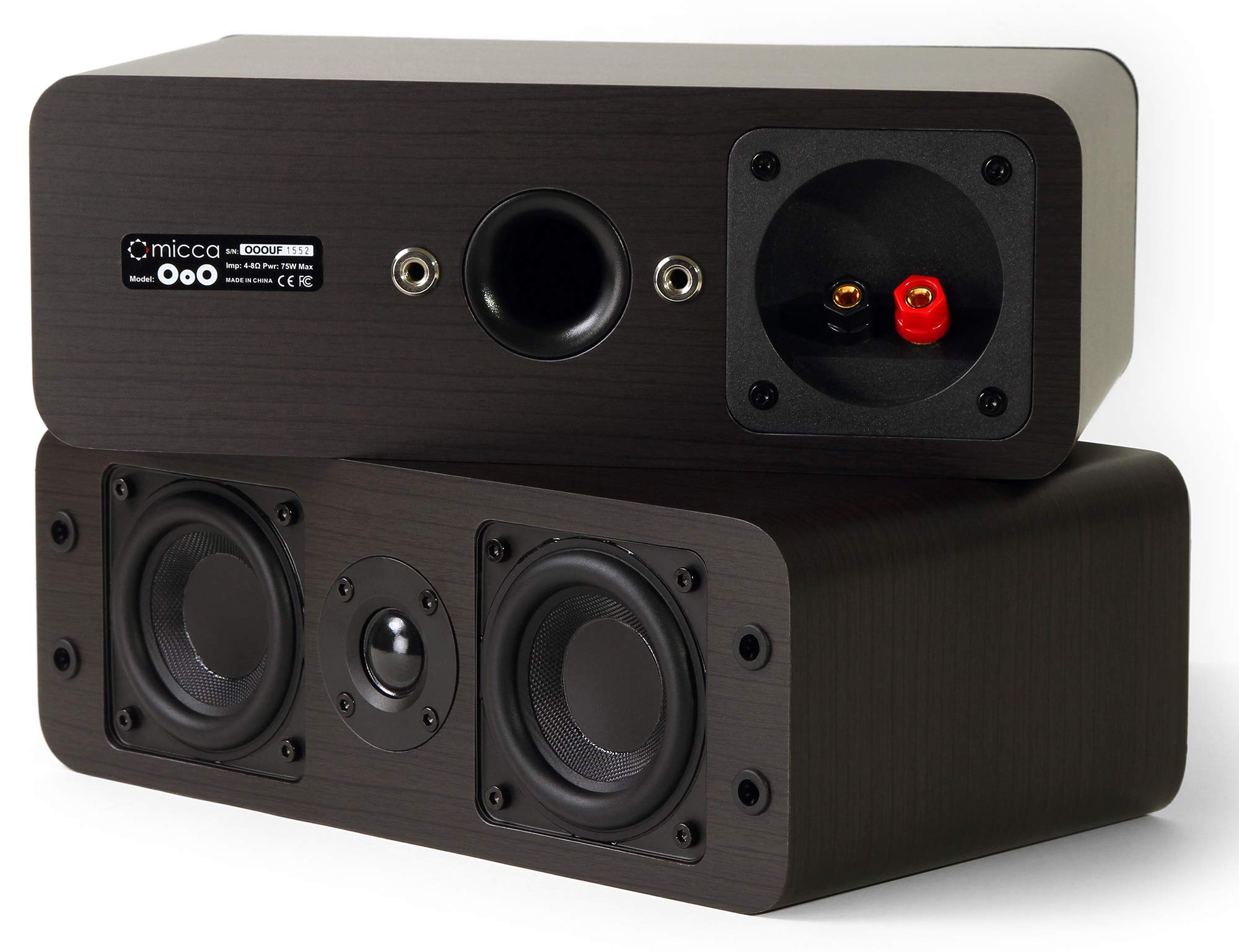 Micca OoO Passive Slim Bookshelf Speakers - 3-Inch Woofers & Silk Tweeter, Ultra-Thin 4
