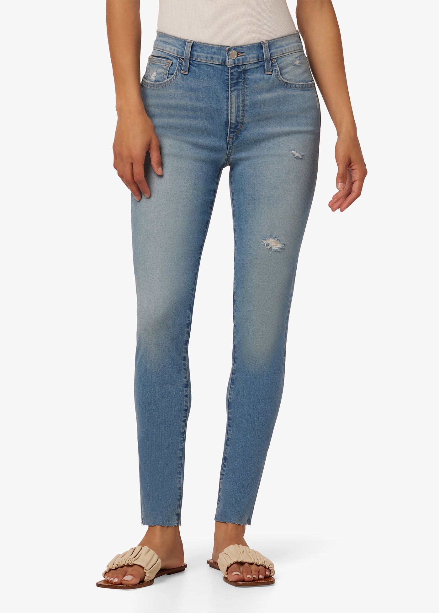 High Rise Skinny Ankle Jeans for Women - Slim Fit Stretch Denim Pants - Comfortable & Stylish for Casual Wear, Office, and Night Out