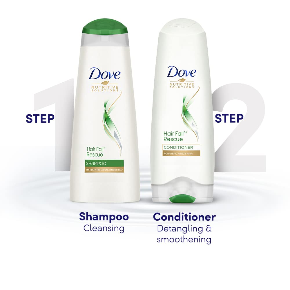 Dove Hair Fall Rescue Conditioner with Sunflower Oil & Moisture Lock Technology - 80ml for Hair Loss Control & Silky Smooth Hair - Daily Hair Care & Damaged Hair Repair - Ideal for Dry, Frizzy Hair & Post-Wash Nourishment