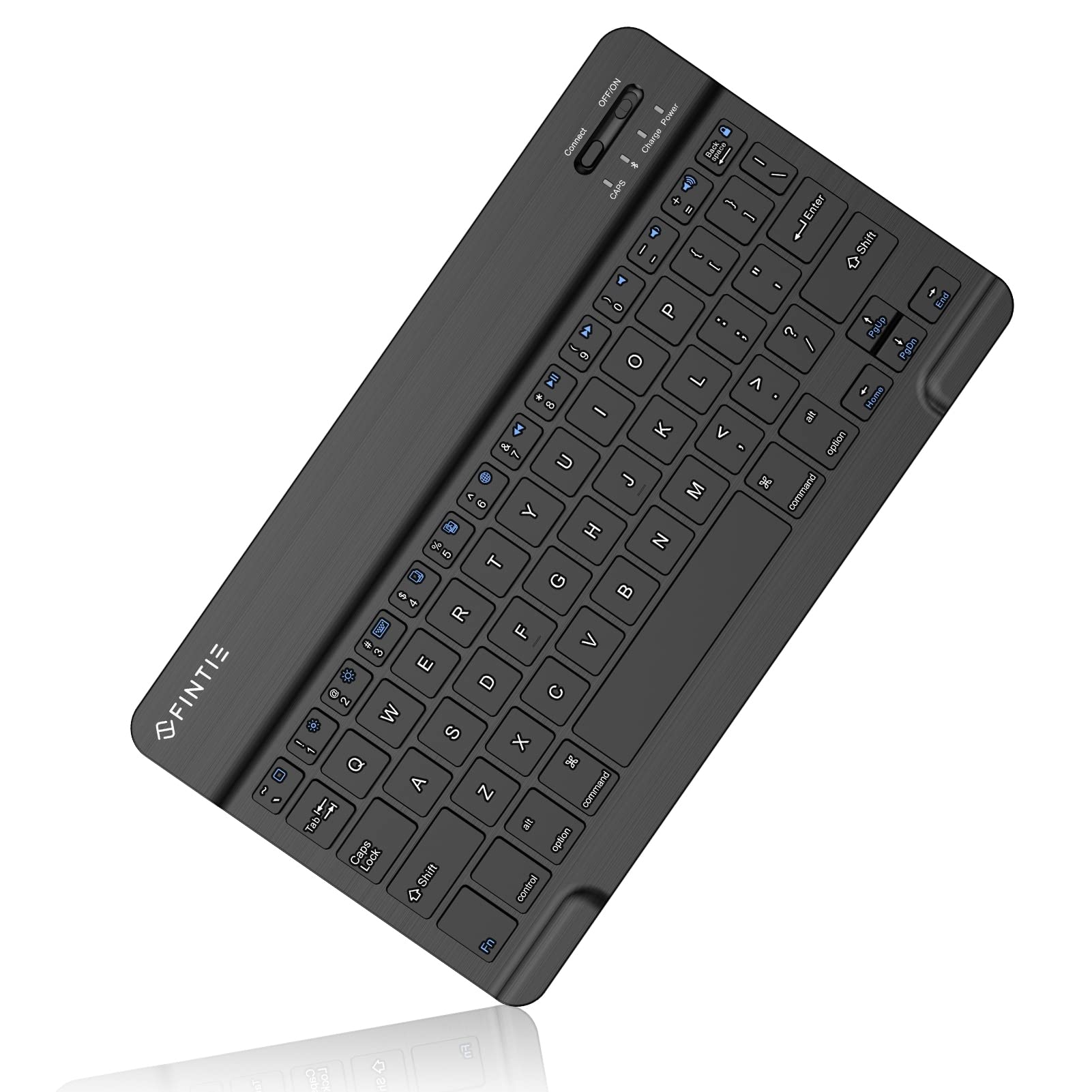 Fintie Ultrathin 4mm Wireless Bluetooth Keyboard for iPad 9.7 Inch (6th/5th Gen 2018 & 2017, iPad Air 2, iPad Air, iPad Pro 9.7, iPad 2/3/4) - iOS Compatible with Function Keys - Slim Portable Keyboard for Home, Office & Travel (Black)