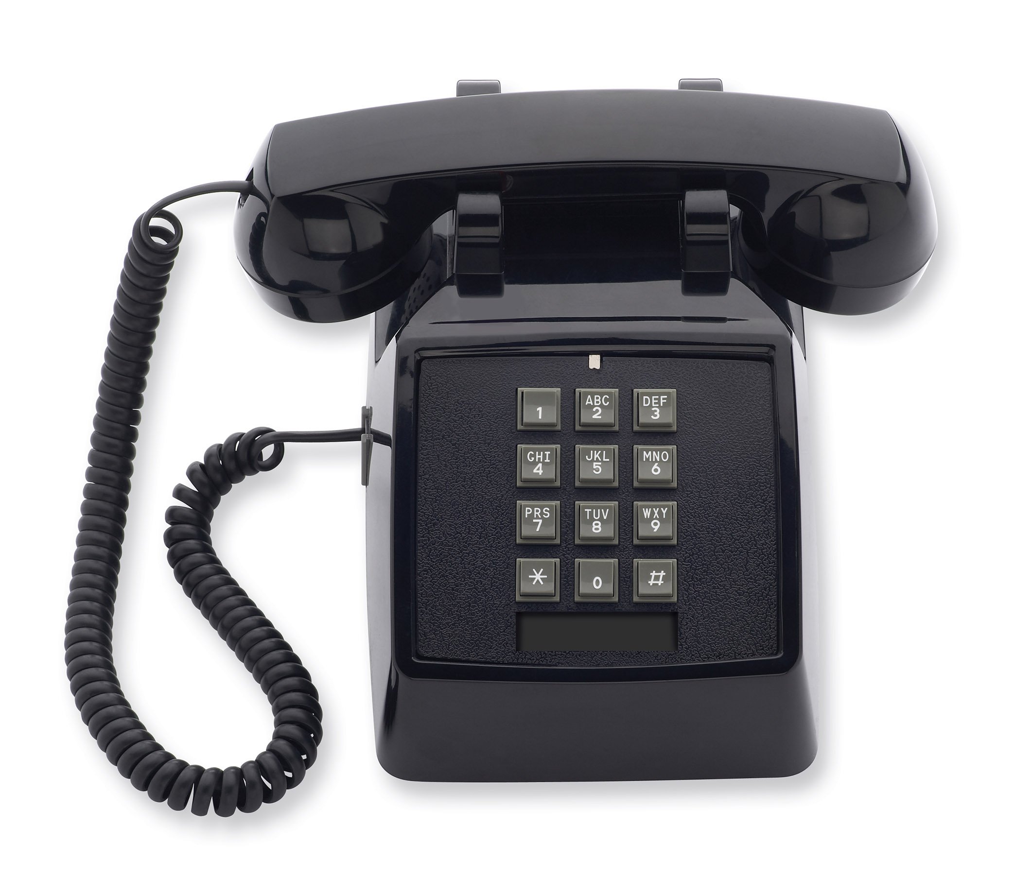 Scitec 2510D Analog Corded Desk Phone with 1 Line & Bell Ringer - Black | Classic Office Telephone for Home & Business Use