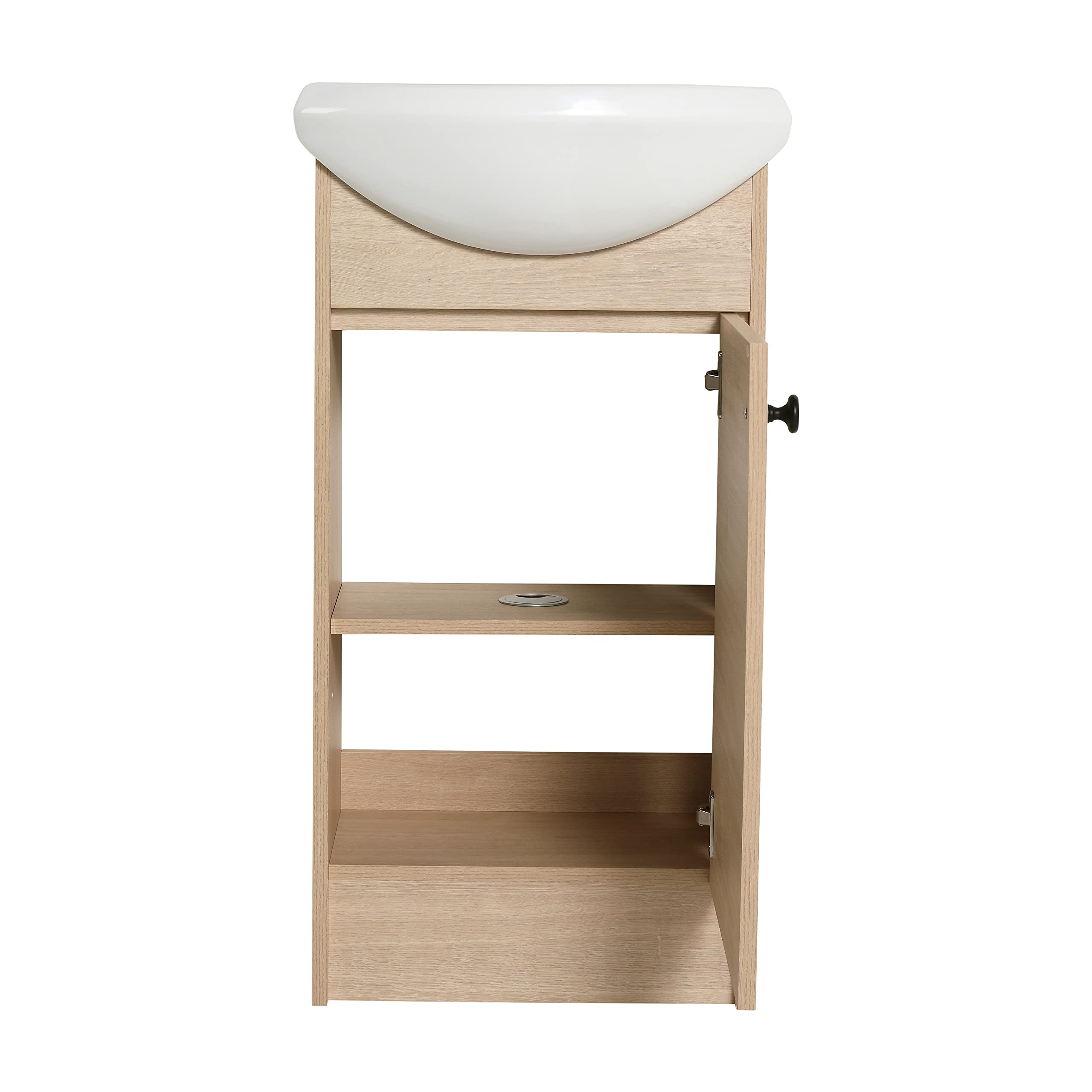 18 Inch Freestanding Bathroom Vanity with Ceramic Sink - Modern 18
